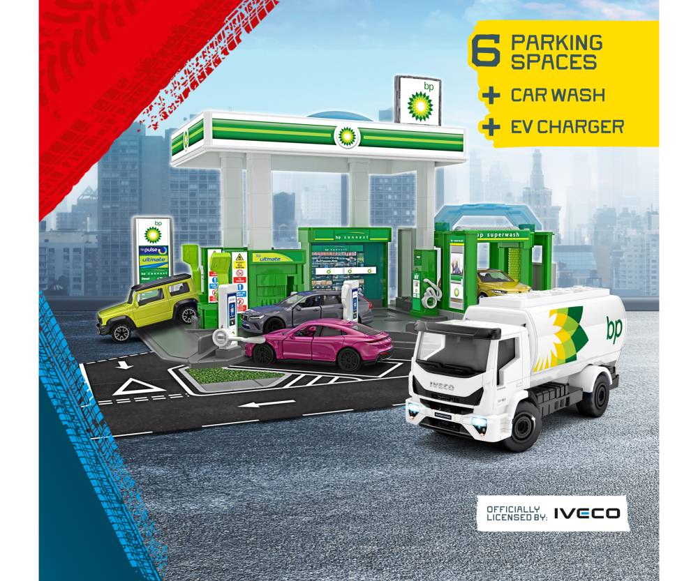 Majorette Petrol Station BP + 1 Vehicle Majorette Petrol Station BP + 1 Vehicle