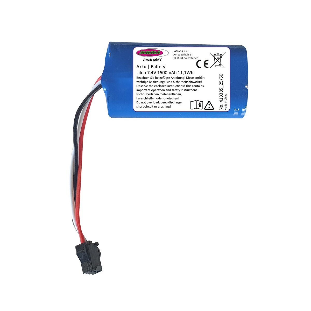 JAMARA Akku Radlader Volvo Metal Li-Ion 7,4V 1500mAh 11,1Wh JAMARA Akku Radlader Volvo Metal Li-Ion 7,4V 1500mAh 11,1Wh