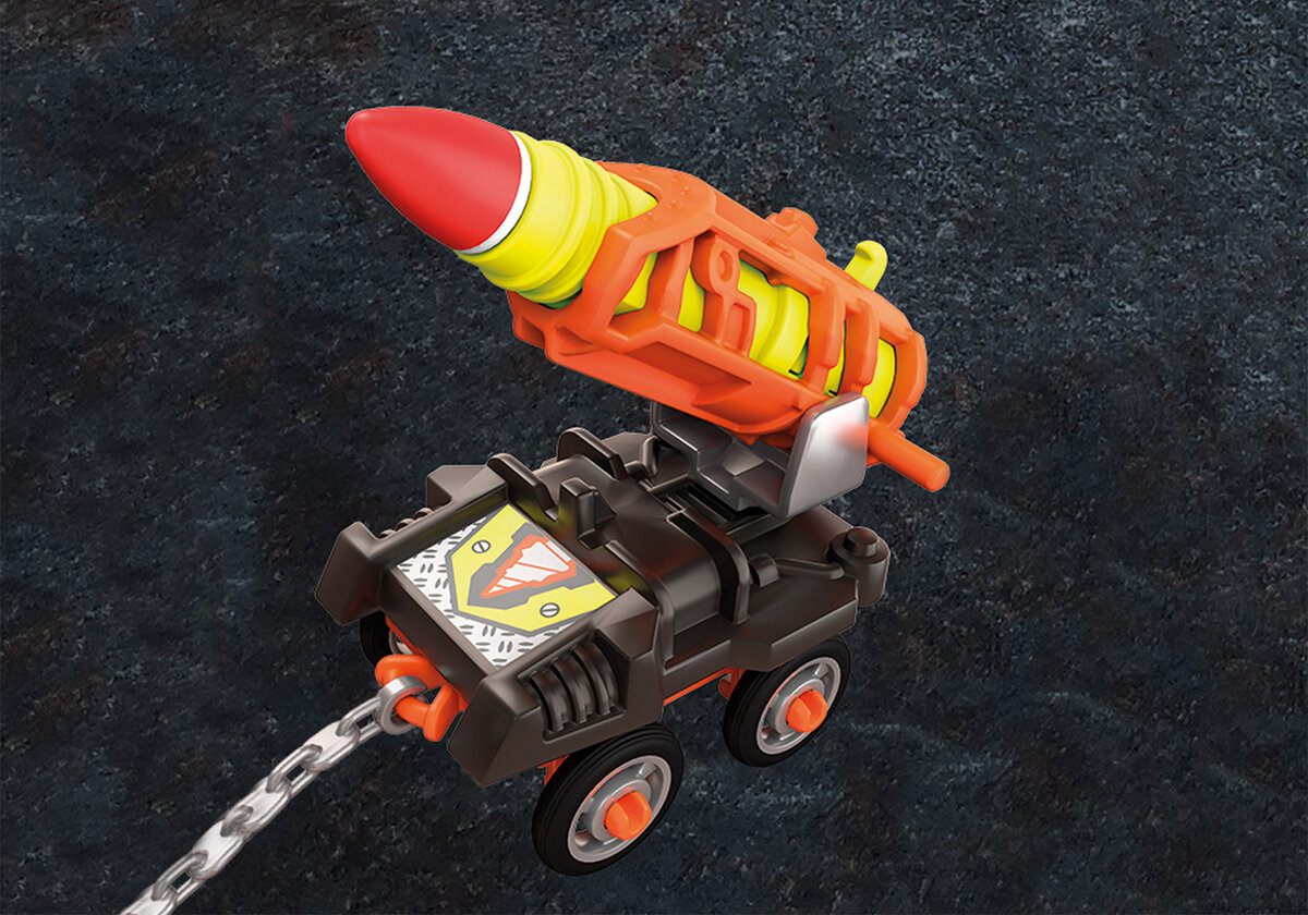 PLAYMOBIL 70929 Dino Mine Raketenkart Maschine, Rad, Spielzeug