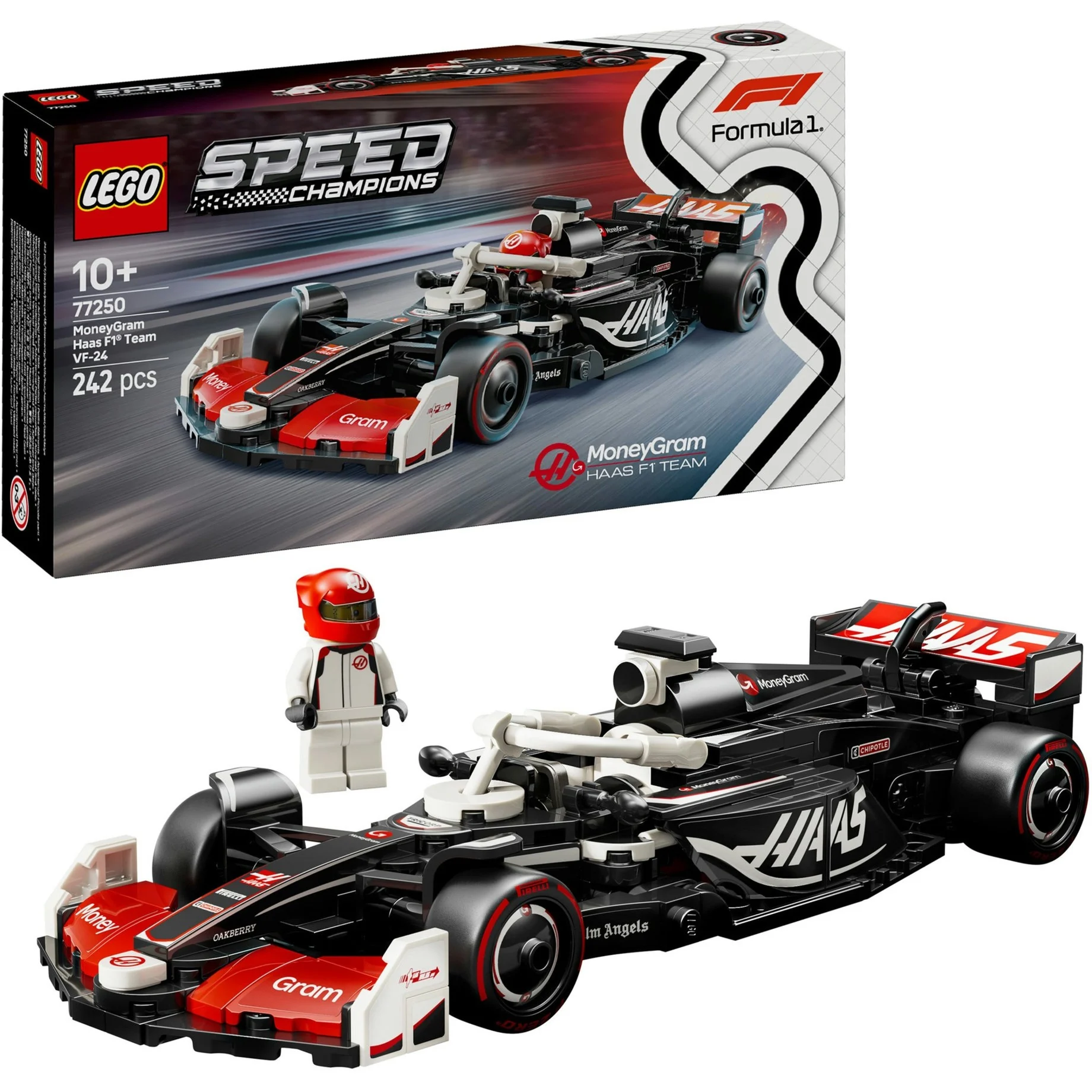 LEGO, Speed, Champions, MoneyGram, Haas, F1, Team, VF-24, Rennauto, 77250 LEGO Speed Champions MoneyGram Haas F1 Team VF-24 Rennauto 77250
