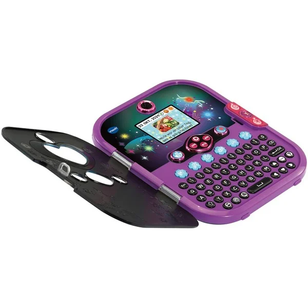 VTech KidiSecrets Selfie Music 2.0 elektronisches Tagebuch ab 6 Jahren VTech KidiSecrets Selfie Music 2.0 in Schwarz-Lila, elektronisches Tagebuch mit 2 Kameras, Gesichtserkennung, MP3-Player, LED-Effekte & 750 Einträge,