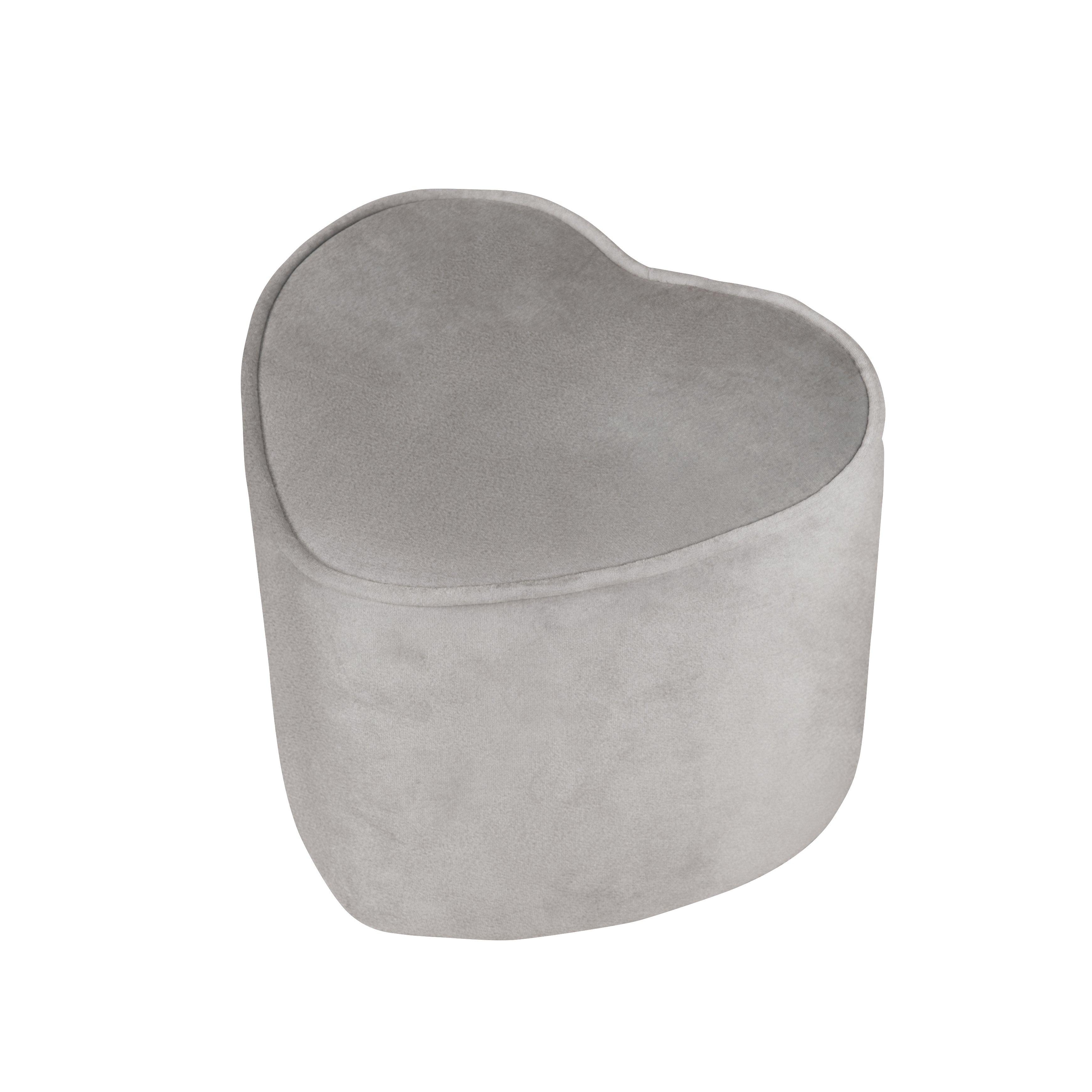 Roba 450130GA Kinderhocker in Herzform grau – Spielmöbel - Bild 1 Roba 450130GA Kinderhocker in Herzform grau – Spielmöbel - grau - Spielmöbel - Produktbild 1