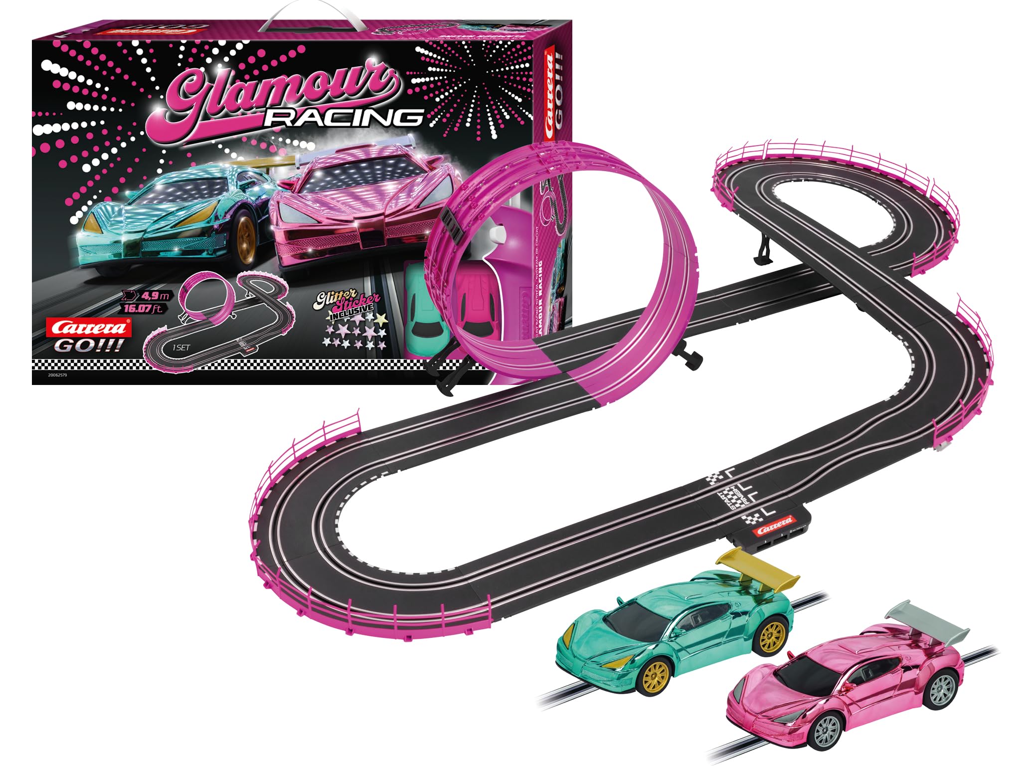 Carrera GO!!! Glamour Racing Rennbahn ab 6 Jahren 20062579 Straße, Auto, Fahrzeug, Maschine, Rad