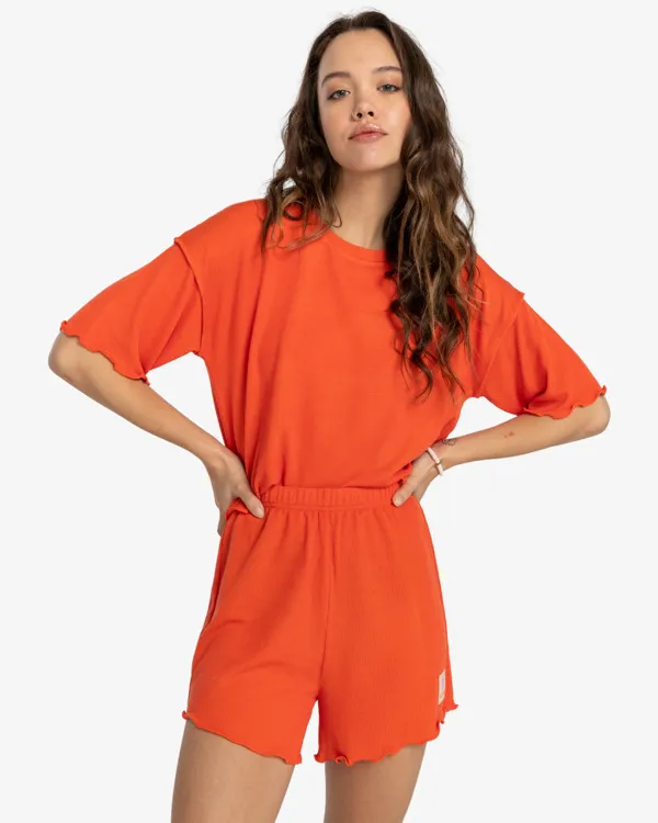 Billabong, Hose, Kurz, Damen, High, Coral, GR., L