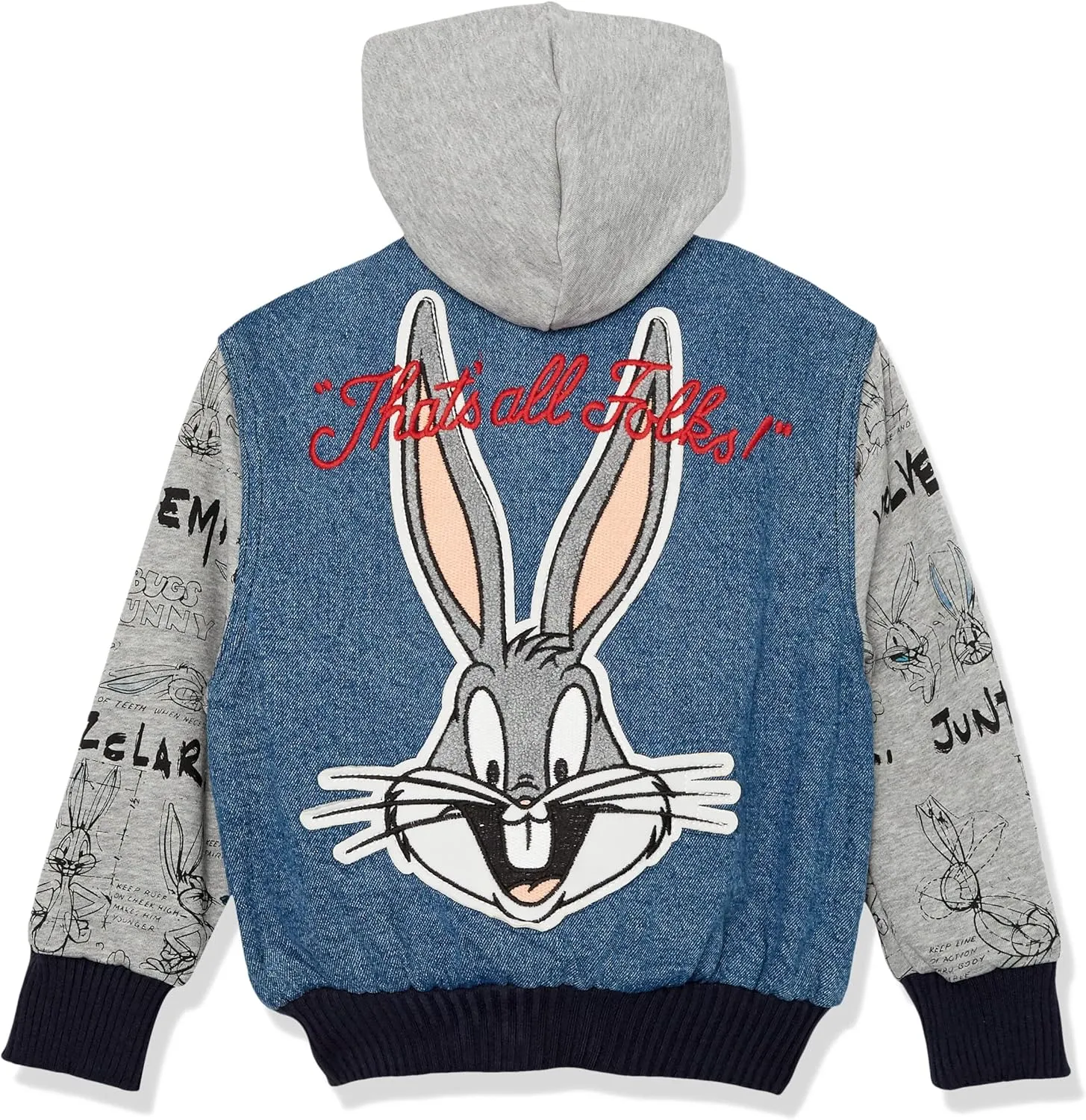 Desigual Jungen Jacke - Jeansjacke mit Bugs-Bunny-Motiv 23SBED015008 Desigual Jungen Jacke - Jeansjacke mit Bugs-Bunny-Motiv 23SBED015008