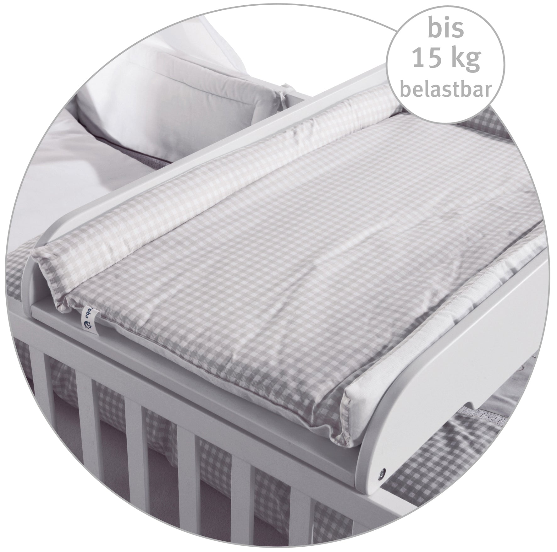 Roba 26010WV148 Wickelplatte Adam & Eule weiß – Wickeln & Baden - Produktbild 2