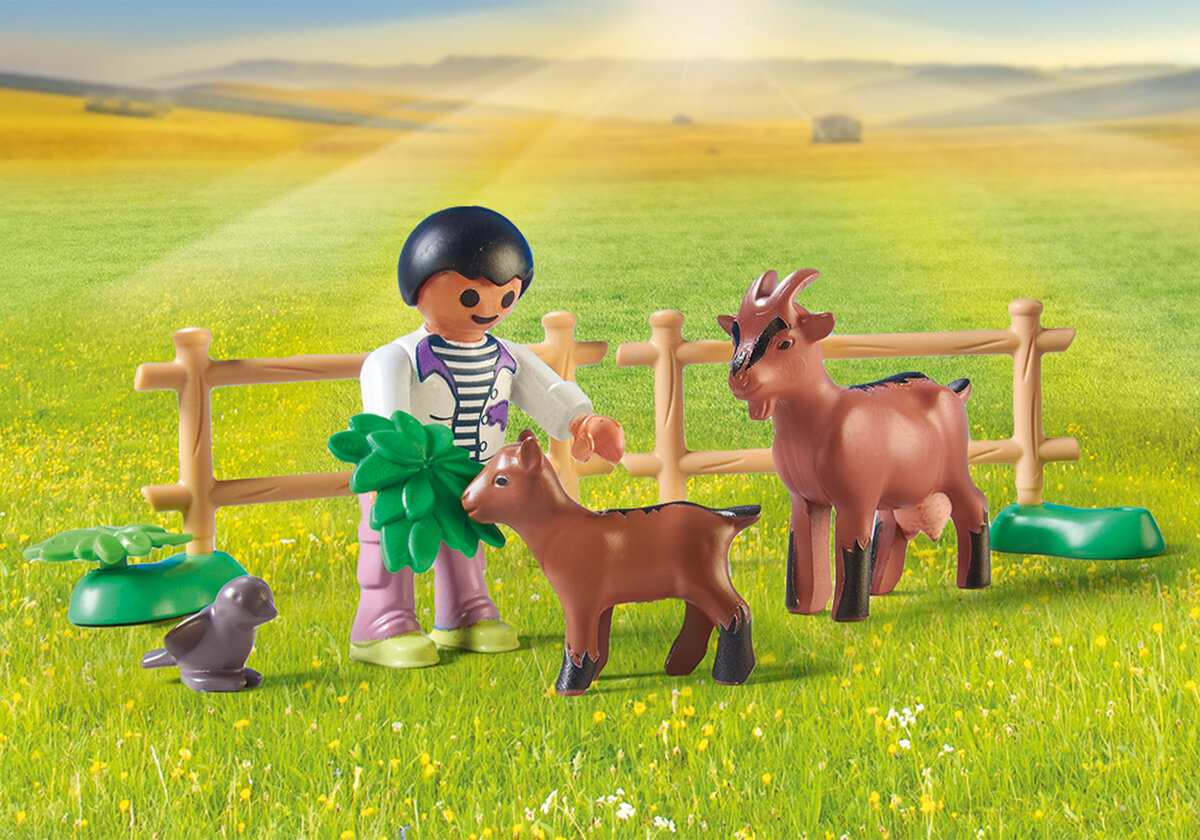 PLAYMOBIL 71442 Traktor mit Anhänger und Wassertank Gras, Pflanze, Draußen, Grünland, Person