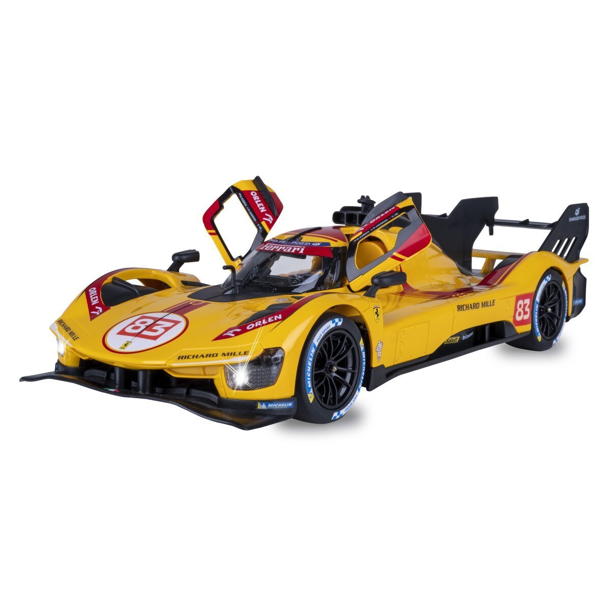 JAMARA Ferrari 499P-N83 1:14 gelb 2,4GHz Tür manuell ab 6 Jahren