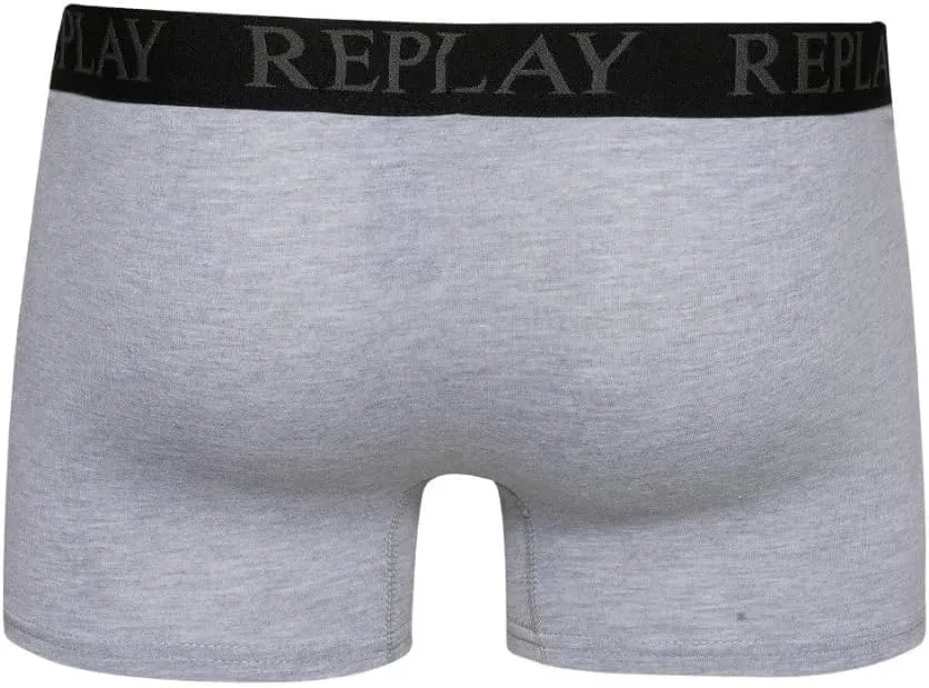 REPLAY Herren Boxershorts I101143BG – Schwarz/Grau, 2er Pack Cotton-Stretch GR. L REPLAY Herren Boxershorts I101143BG – Schwarz/Grau, 2er Pack Cotton-Stretch GR. L