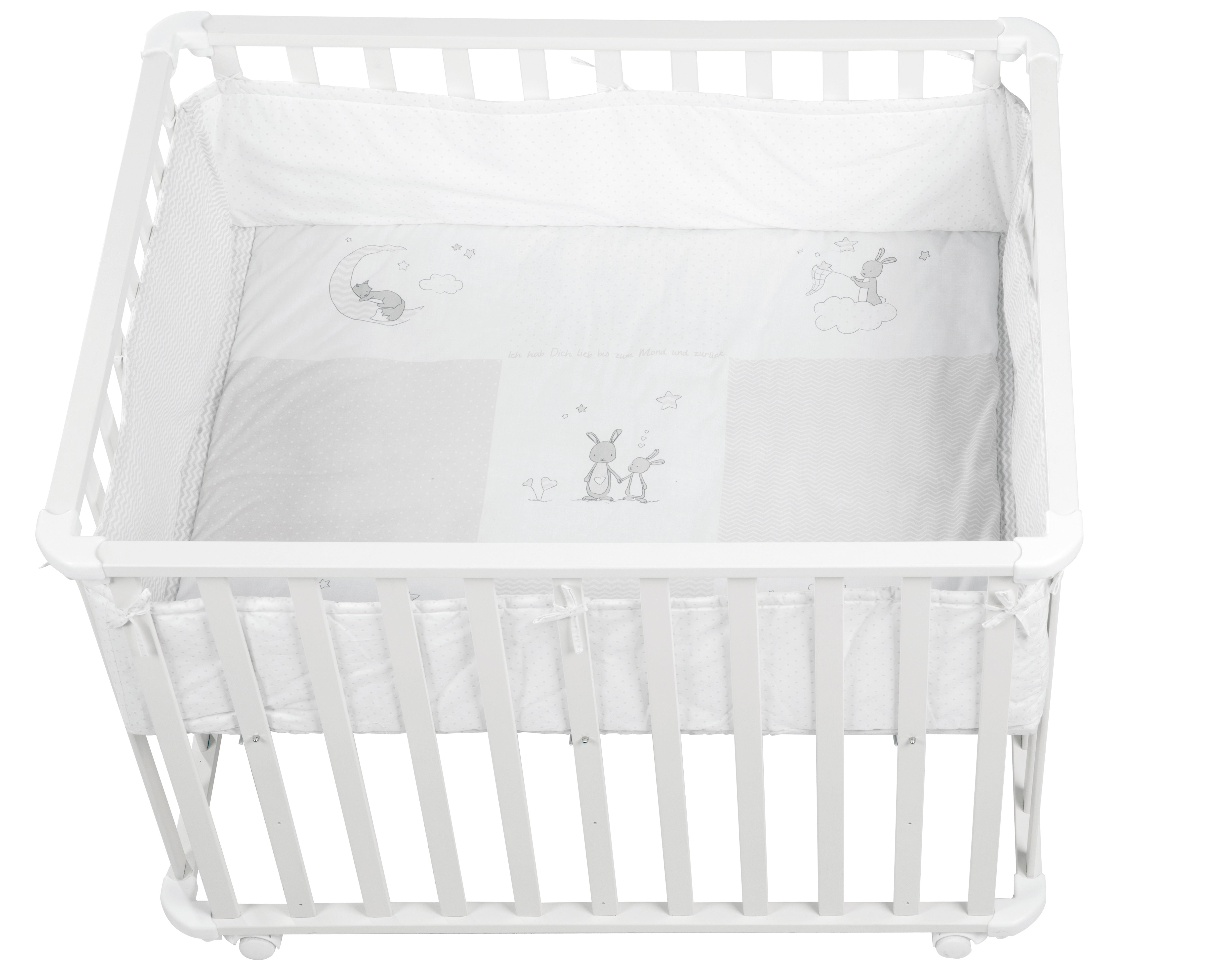 Roba 0241WS168 Laufgitter 100x75 Fox & Bunny weiß - weiß - Laufgitter - Produktbild 1