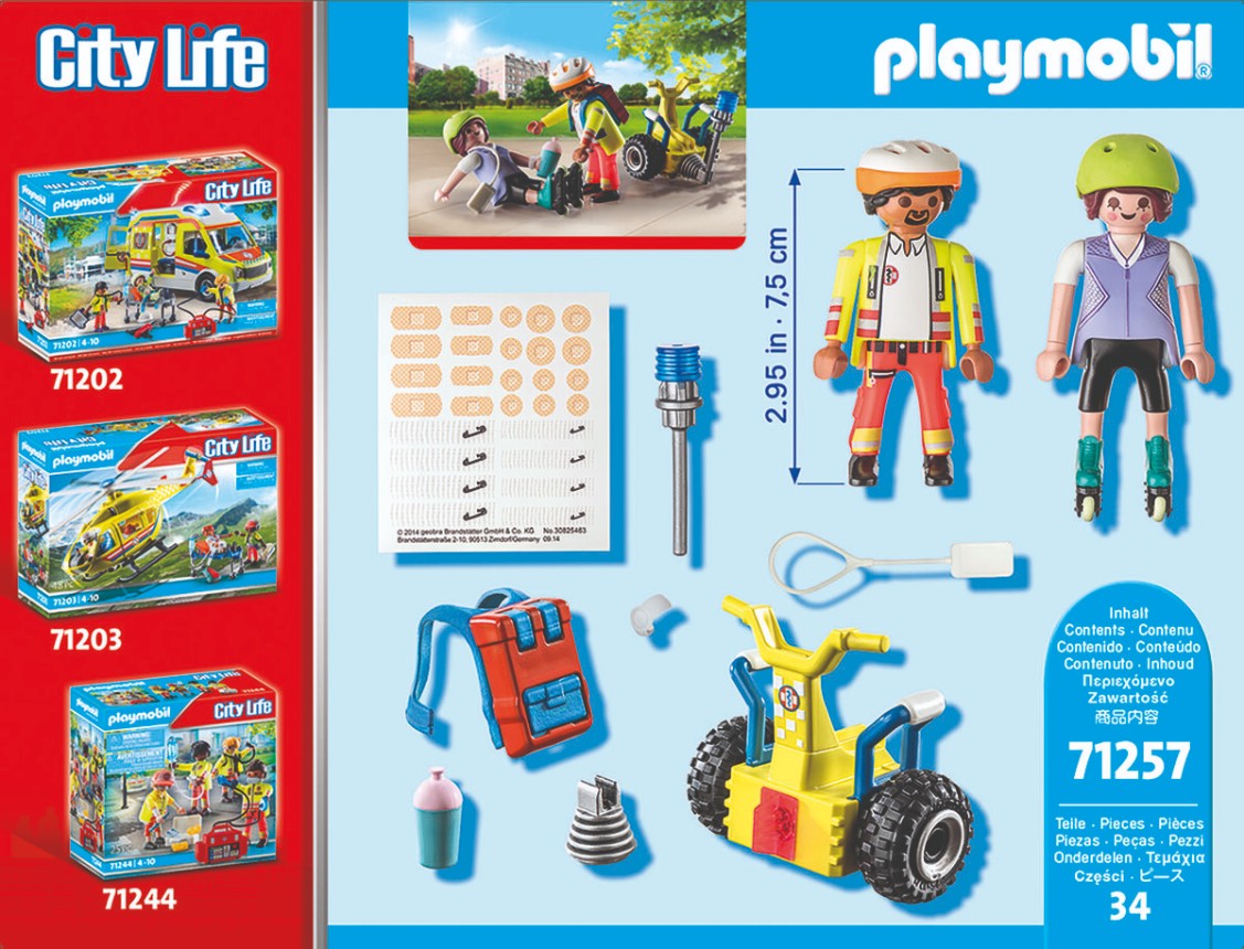 PLAYMOBIL 71257 Starter Pack Rettung mit Balance-Racer Werbung, Plakat, Spielzeug, Person, Rad
