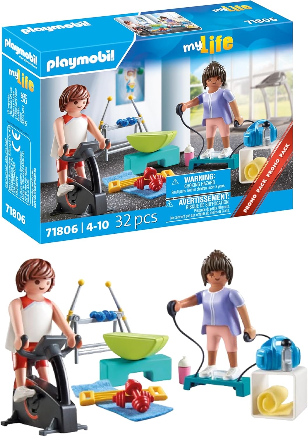 PLAYMOBIL 71806 My Life: Fitnesstraining mit Heimtrainer & Zubehör PLAYMOBIL, 71806, My, Life:, Fitnesstraining, mit, Heimtrainer, &, Zubehör