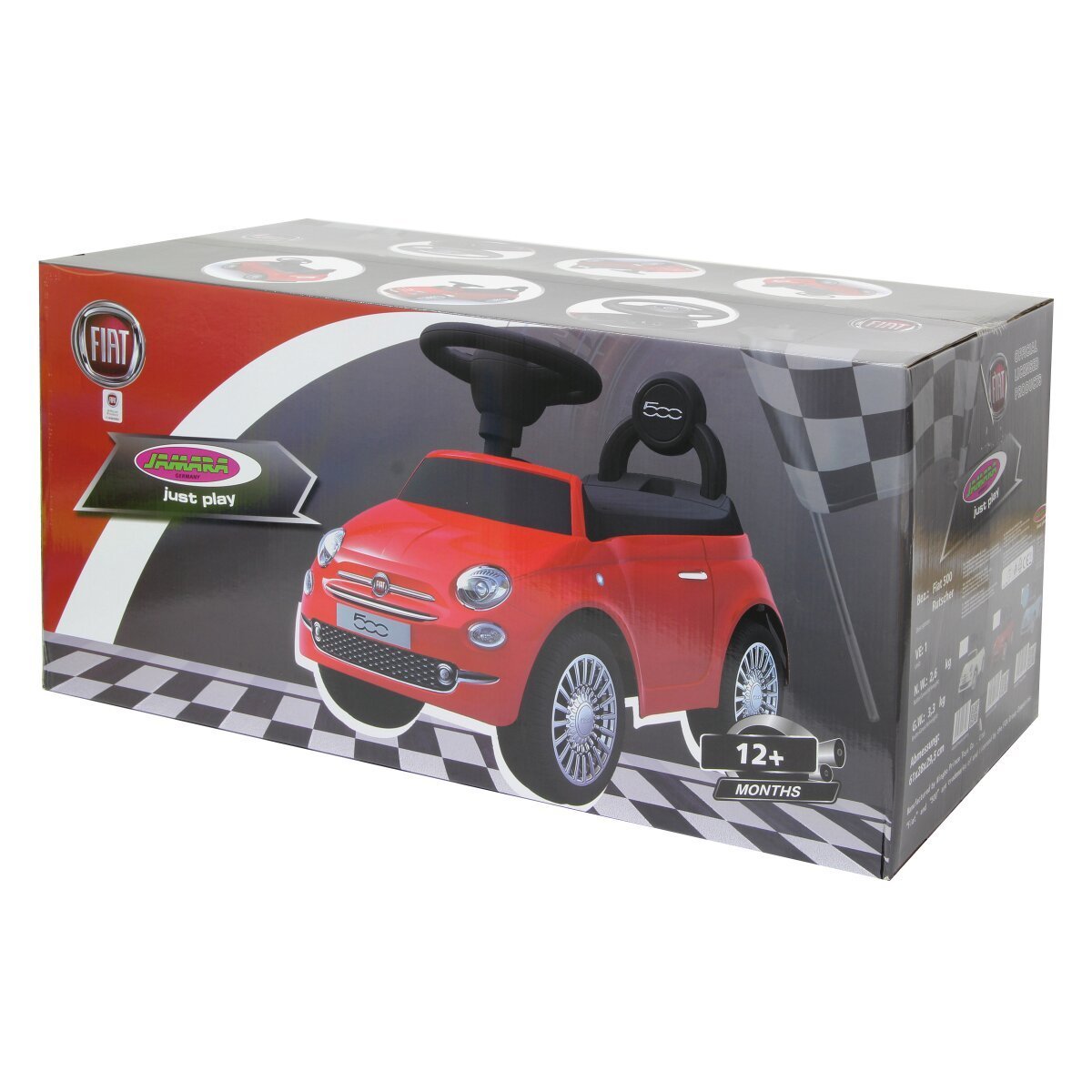 JAMARA Rutscher Fiat 500 weiss 2in1 ab 12 Monaten