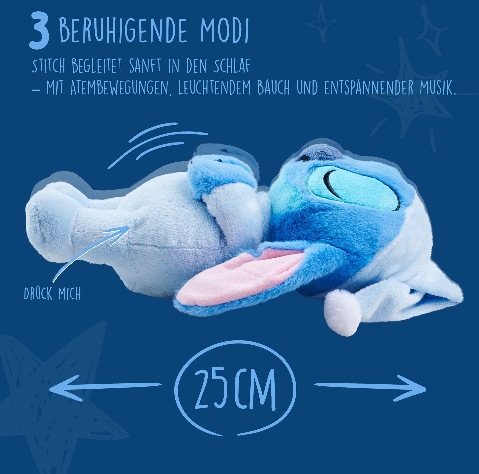 Produktfoto - SIMBA - Disney Schlafender Stitch, 31cm - Modell SIMBA 6315870637 Produktbild fuer Online-Shop