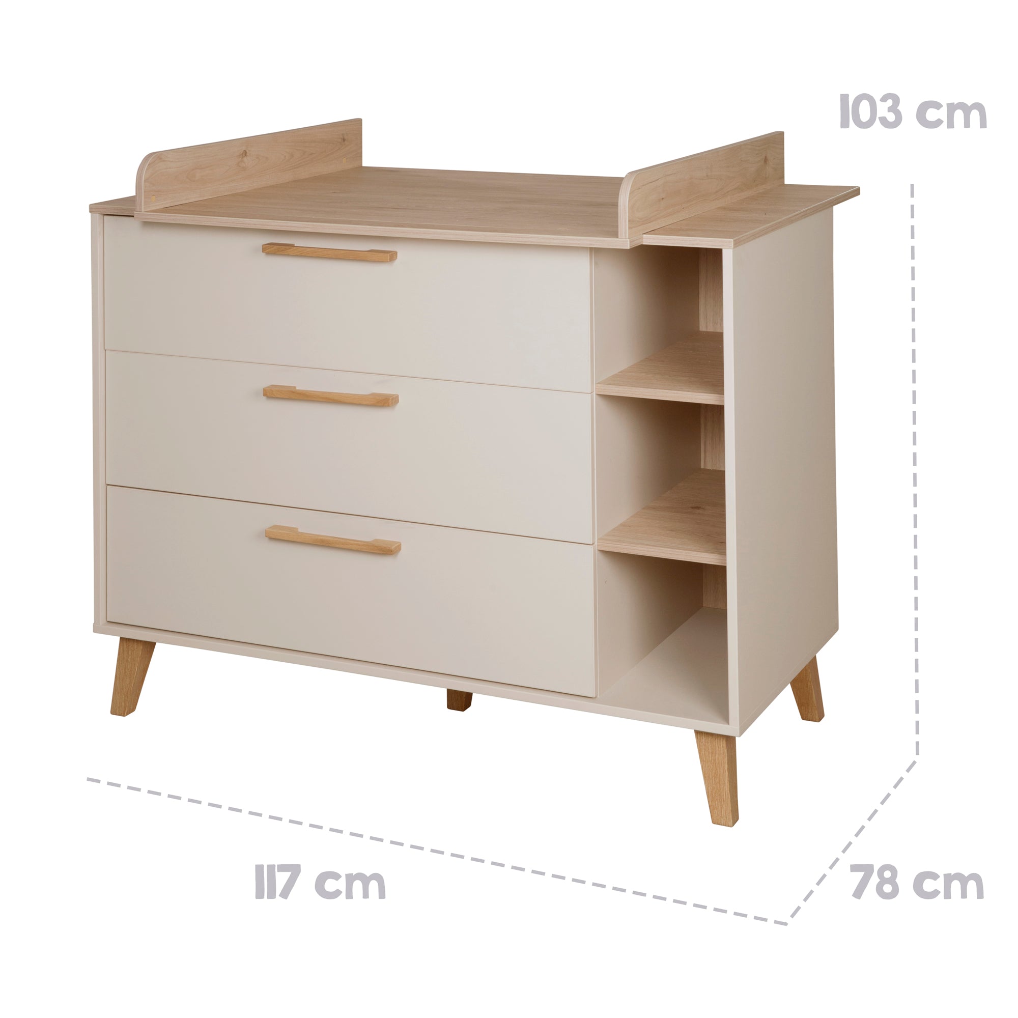 Roba 1731876 Wickelkommode breit + Wickelansatz Jil Cashmere - Produktbild 12