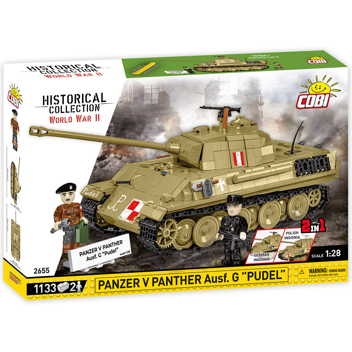 COBI 2655 - PANZER V Panther AUSF. G PUDEL, 1:28 COBI 2655 - PANZER V Panther AUSF. G PUDEL, 1:28