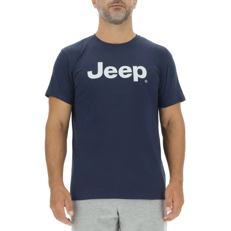 JEEP Herren T-Shirt O103218BL - Dunkelblau mit großem Jeep-Logo JEEP Herren T-Shirt O103218BL - Dunkelblau mit großem Jeep-Logo