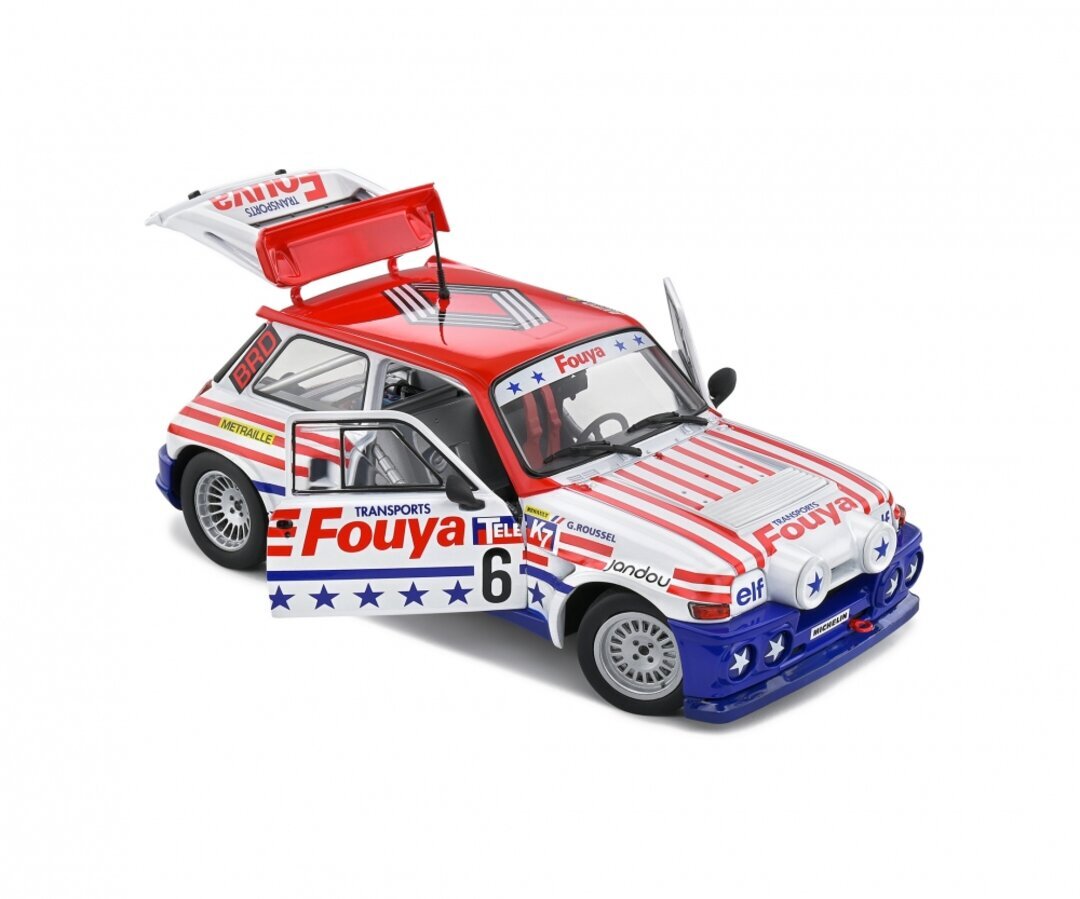 Schuco_Renault_R5_Maxi_Turbo_Rallycross_1987_#1_Weiß_1:18_421181910, Maschine, Sprach, Auto, Leichtmetallfelge, Rad