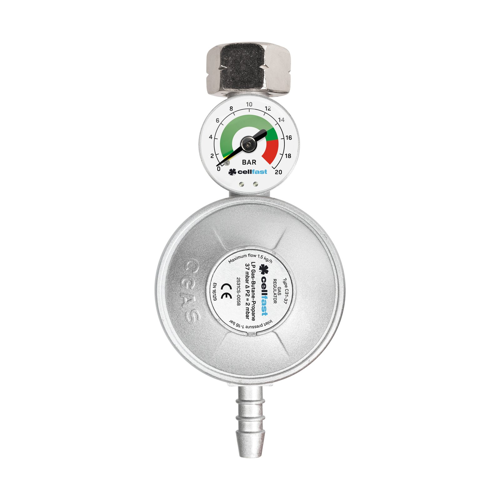 Cellfast Gasdruckminderer mit Manometer Cellfast Gasdruckminderer mit Manometer