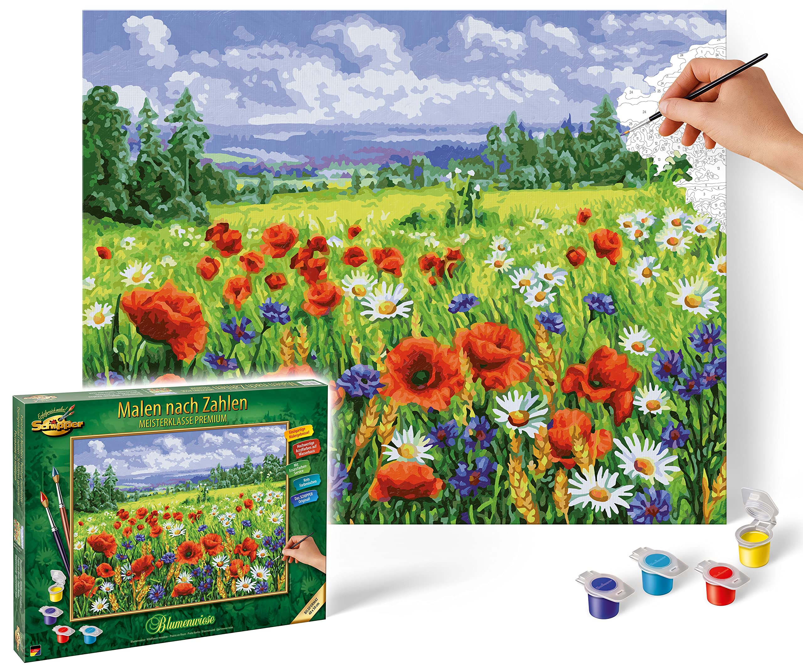 Schipper Mnz Blumenwiese Malset Mit Bunter Blumenpracht 609130824 Gänseblümchen, Blume, Feld, Grünland, Kräuter