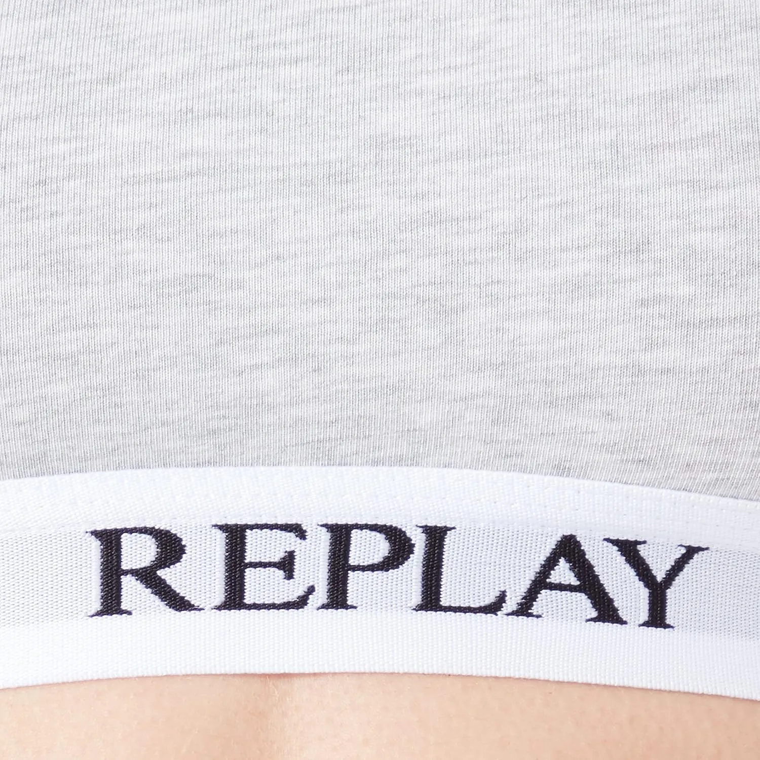 REPLAY Damen Bralette I101298GR - Grau, Casual Soft-BH aus Viskose-Baumwollmix GR. L