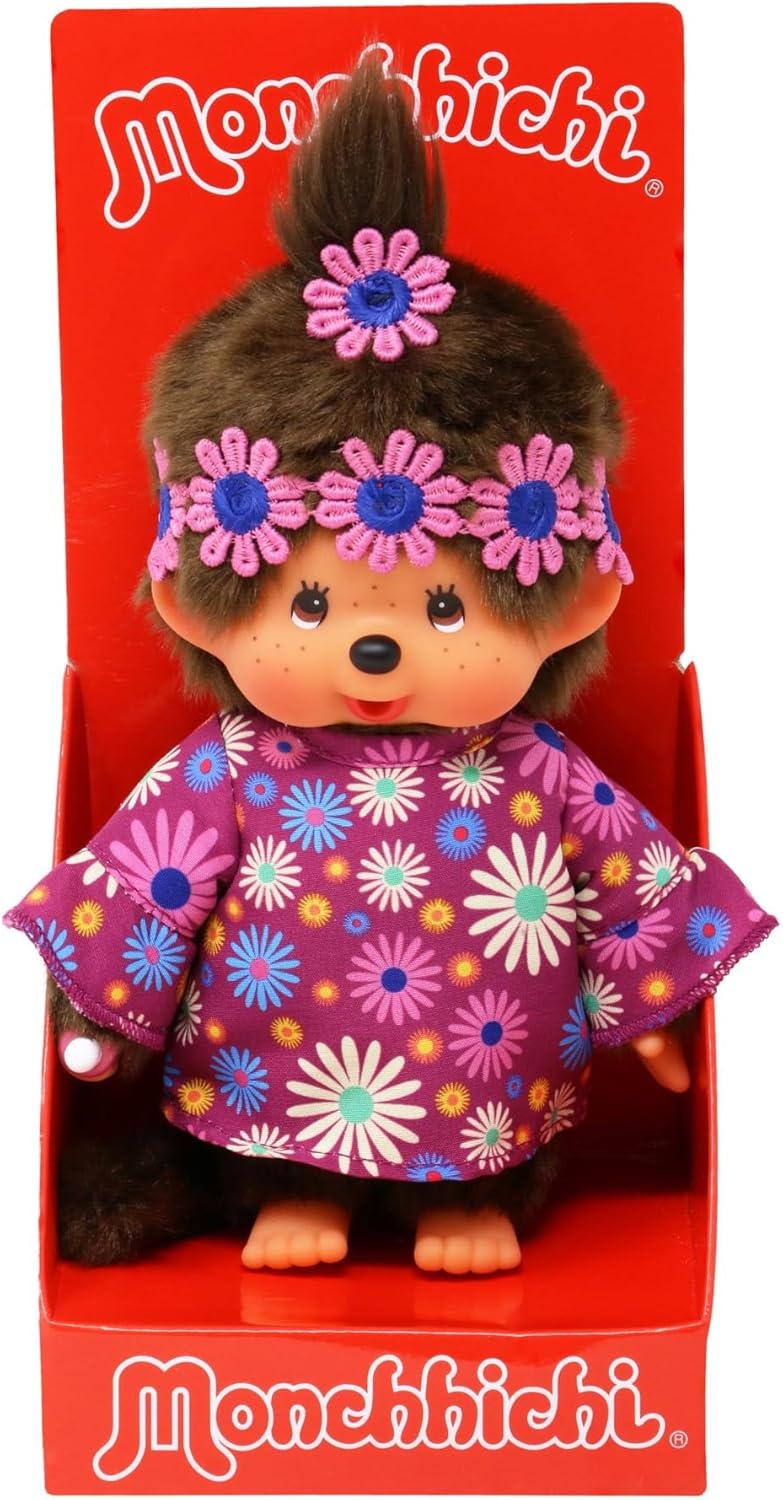 Monchhichi Flower Power Girl 20 cm Monchhichi, Flower, Power, Girl, 20, cm, Verpackung, Zubehör, und, Details, sichtbar