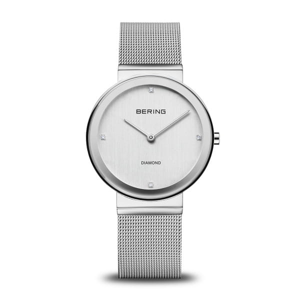Bering 10135-000 Damenuhr, Milanaise, Silber