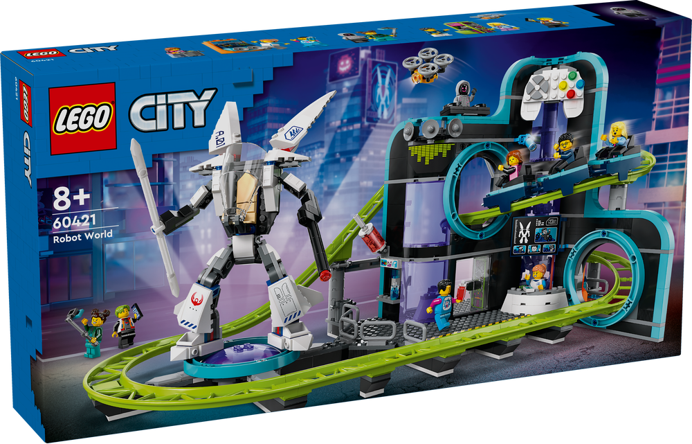 LEGO, 60421, City, Achterbahn, mit, Roboter-Mech