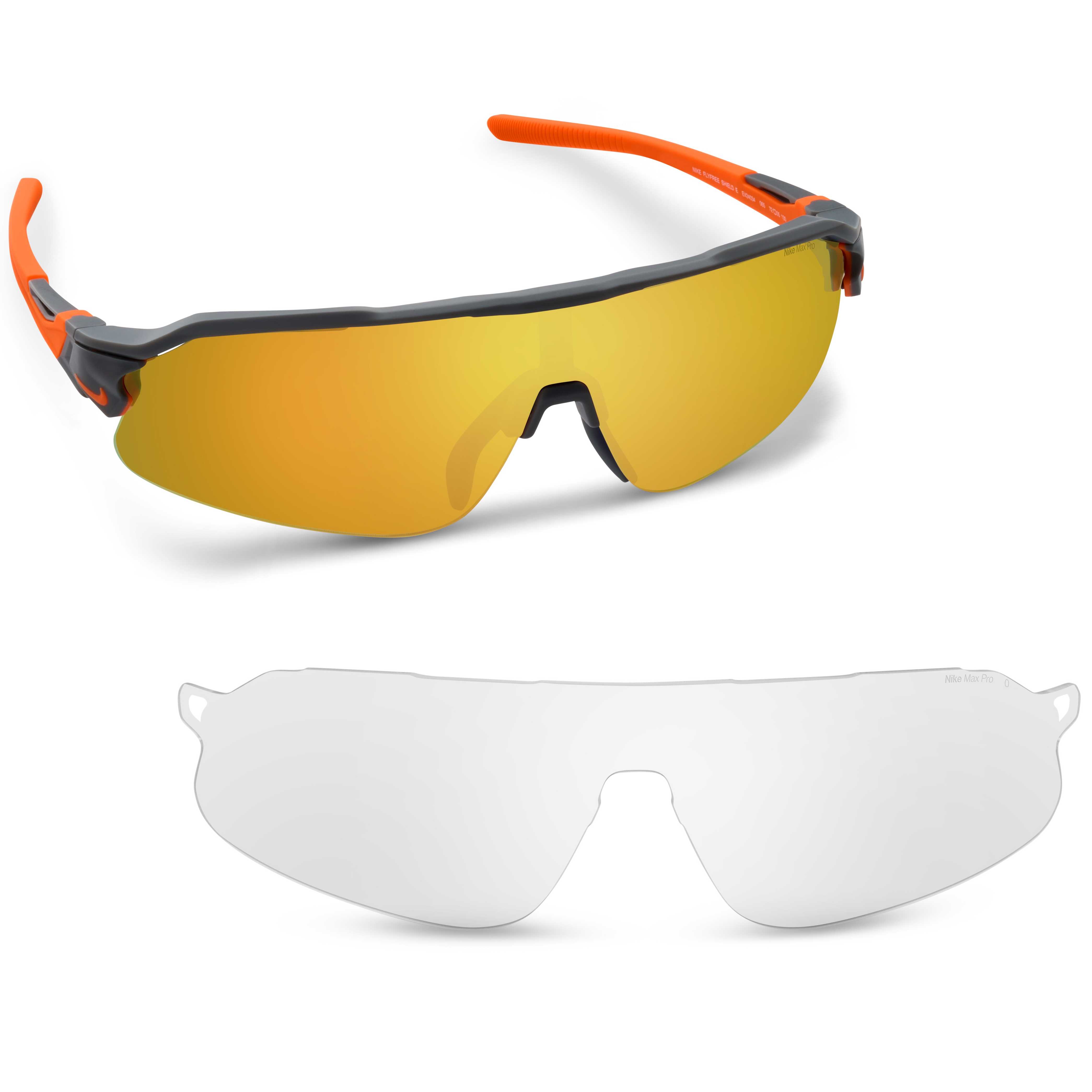 Nike 4008028/GO Sonnenbrille Flyfree Shield - Grau / Orange - Bild 4 Nike 4008028/GO Sonnenbrille Flyfree Shield - Grau / Orange - Bild 4