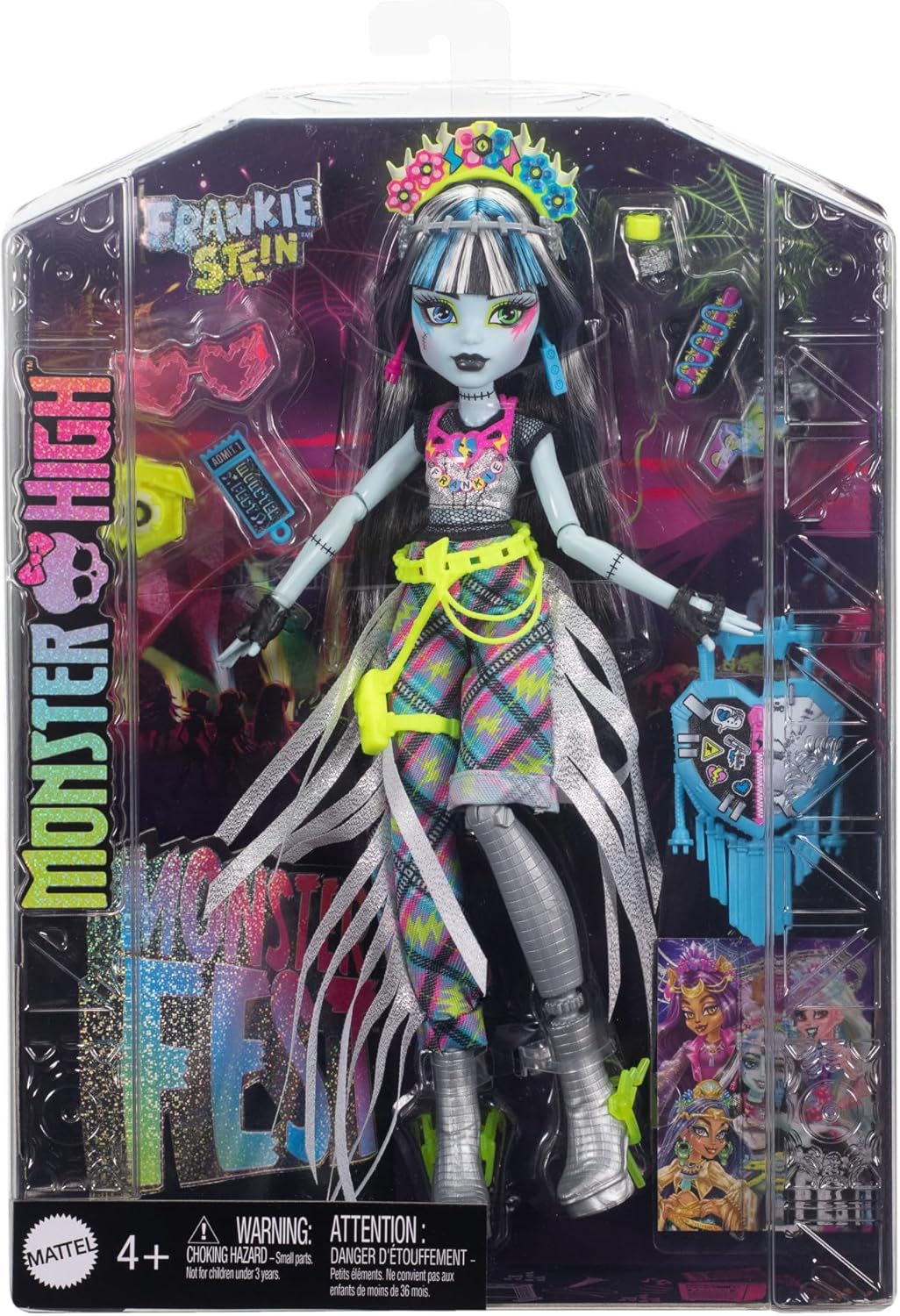 Monster High Monster Fest Frankie Doll HXH79 Erwachsener, Weiblich, Person, Frau, Spielzeug