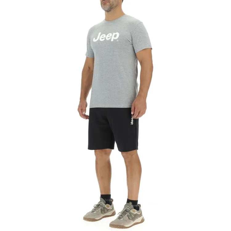 JEEP Herren T-Shirt O103218GR - Grau mit großem Jeep-Logo GR. XXL