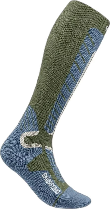 Bauerfeind Sports 70000988 Ski-Socken Damen 39–42 – Kompression Green