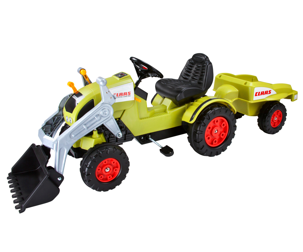 BIG Claas Celtis + Anhänger Kindertraktor