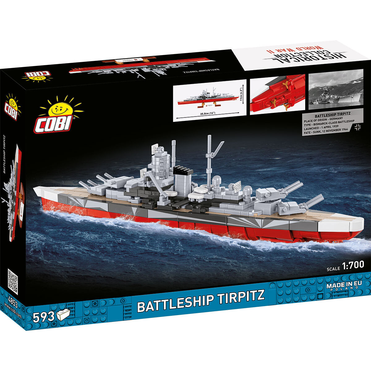 COBI 4853 - WWII - Battleship Tripitz - Maßstab 1:70 - Bild 2 COBI 4853 - WWII - Battleship Tripitz - Maßstab 1:70 - Bild 2