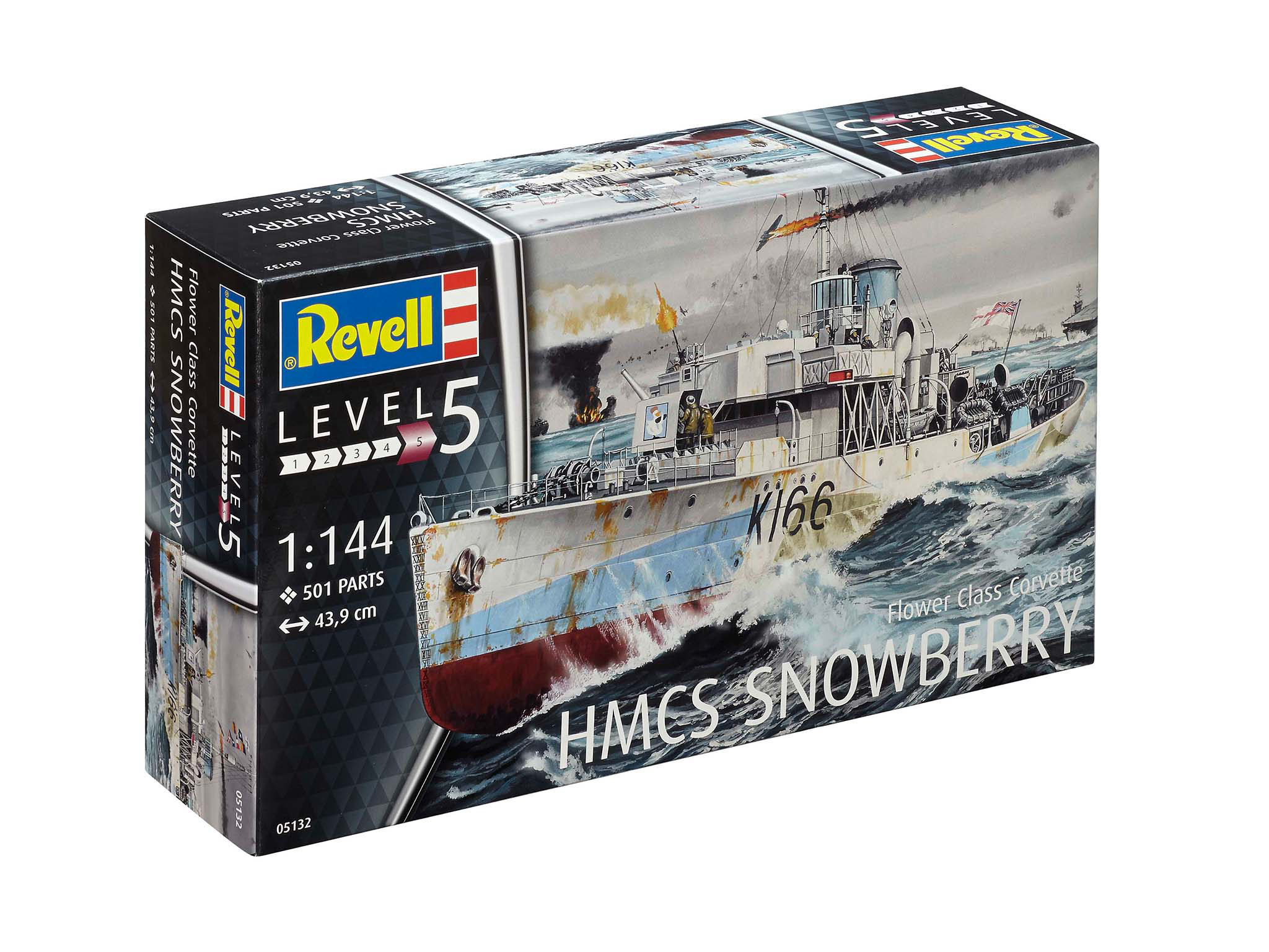 Revell 05132 Flower Class Corvette HMCS Snowberry Modellbausatz Revell 05132 Flower Class Corvette HMCS Snowberry Modellbausatz