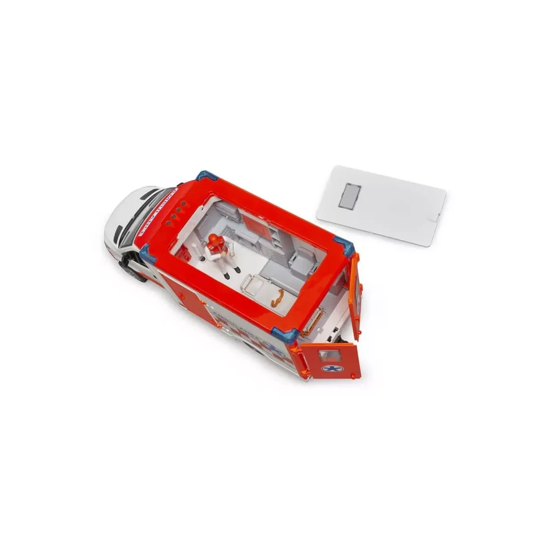 Bruder 02676 MB Sprinter Ambulanz mit Fahrer und Light + Sound Modul