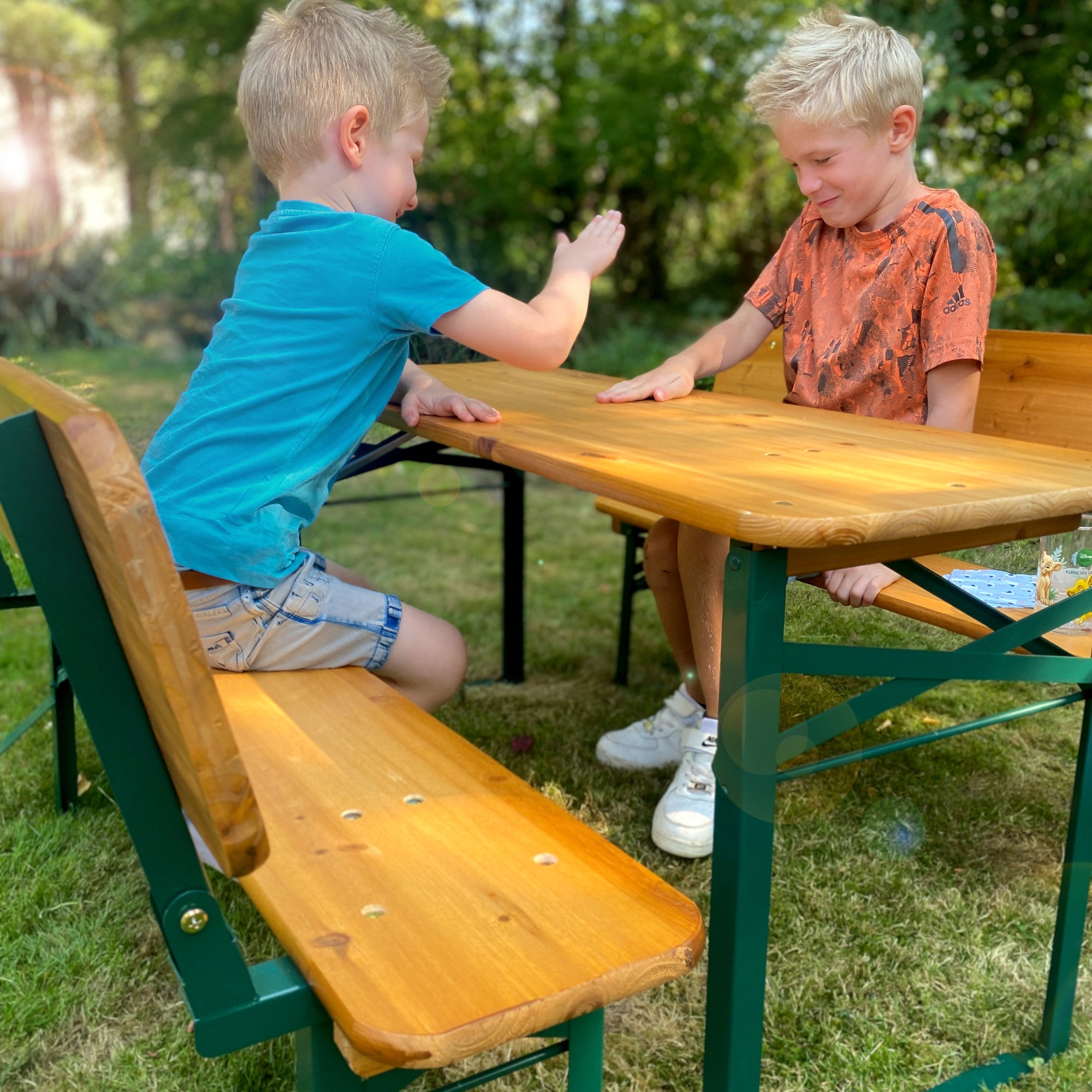 Roba 457009NAV190 Set Kinderparty-Garnitur +Bankkissen teakholz farben – Outdoor FSC - Bild 11 Roba 457009NAV190 Set Kinderparty-Garnitur +Bankkissen teakholz farben – Outdoor FSC - Produktbild 11