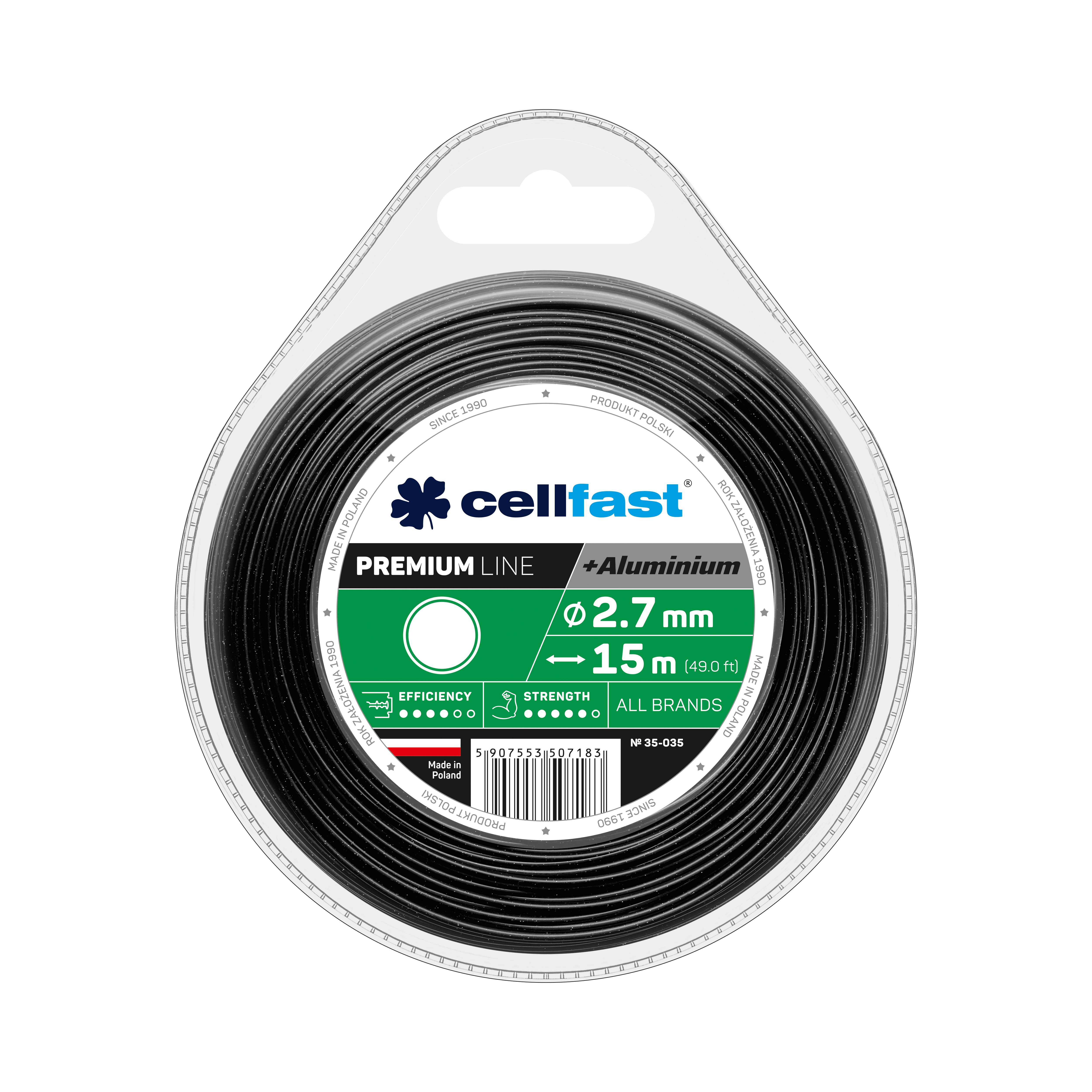 Cellfast PREMIUM Mähfäden 2,7 mm x 15 m Rund Cellfast PREMIUM Mähfäden 2,7 mm x 15 m Rund