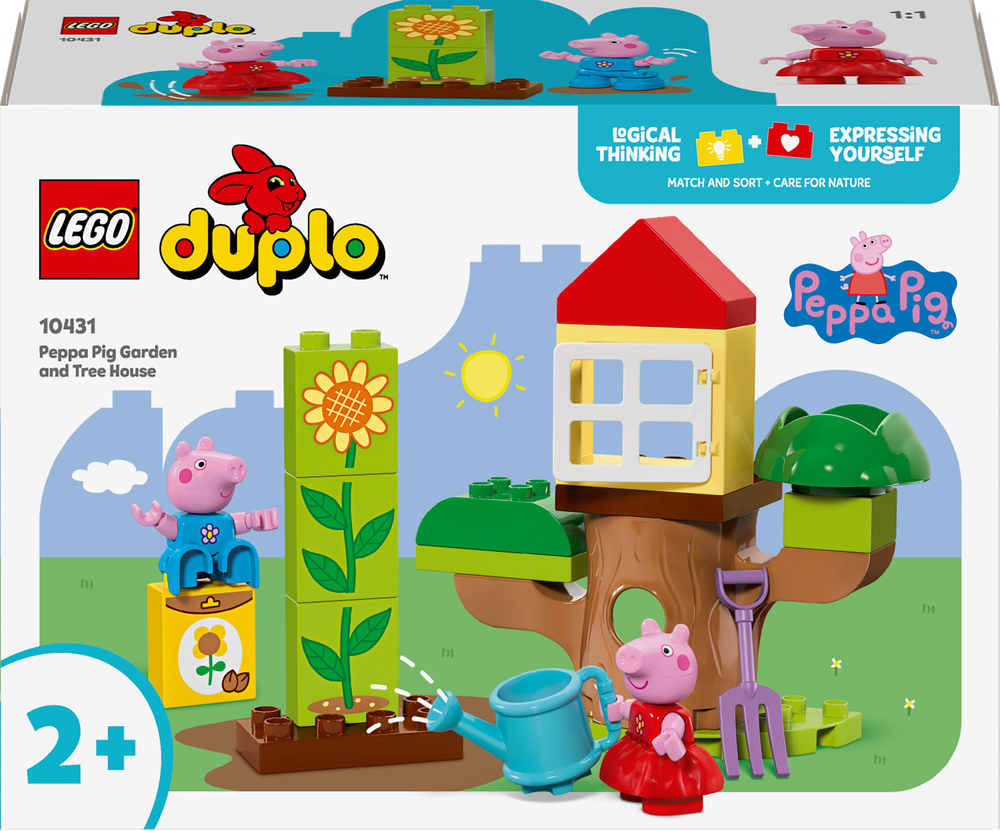 LEGO 10431 DUPLO Peppas Garten mit Baumhaus Spielzeug, Spielbereich