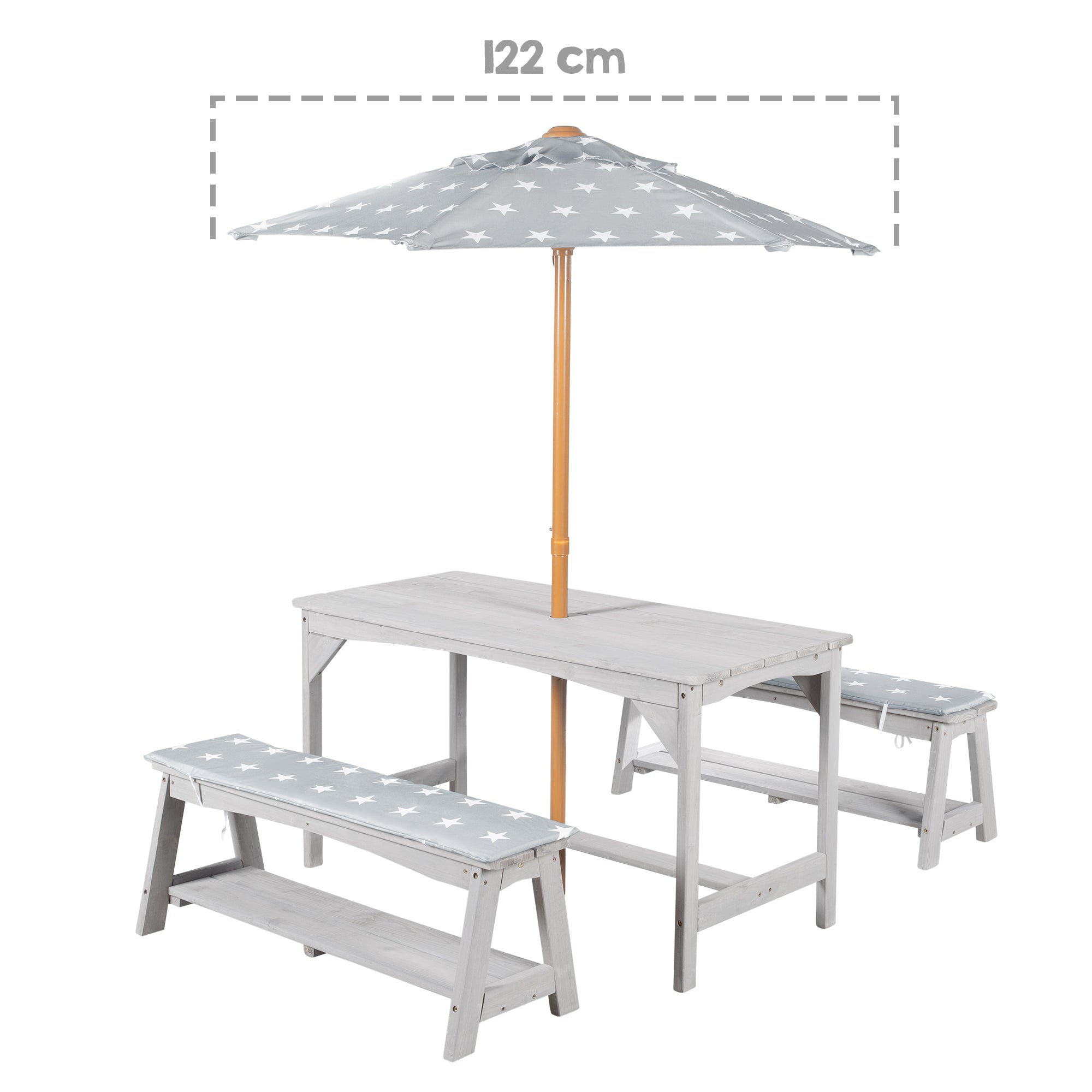 Roba 456030GAV190 Kindersitzgruppe mit auflage, Schirm grau – Outdoor + - Bild 6 Roba 456030GAV190 Kindersitzgruppe mit auflage, Schirm grau – Outdoor + - Produktbild 6