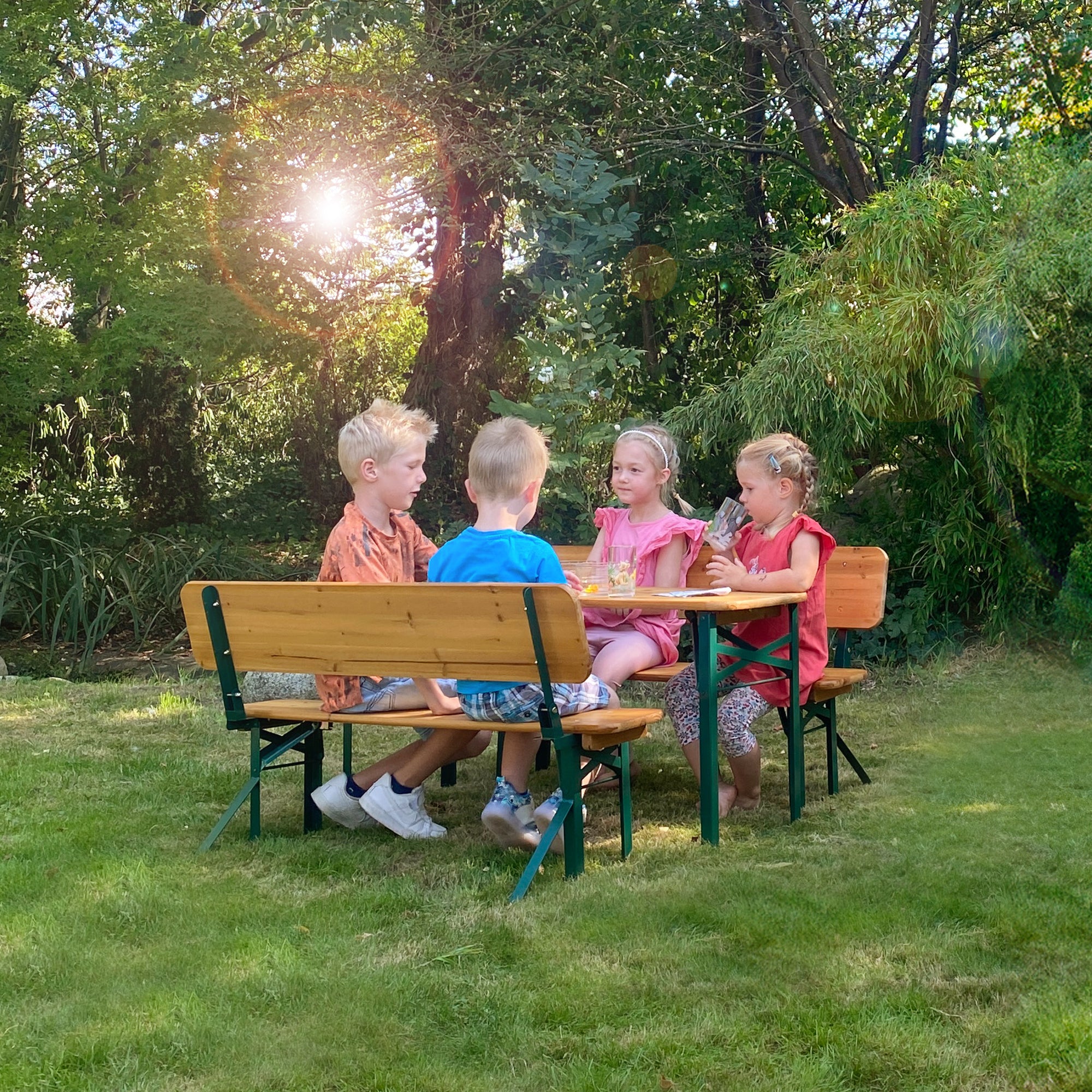 Roba 457009NAV190 Set Kinderparty-Garnitur +Bankkissen teakholz farben – Outdoor FSC - Bild 10 Roba 457009NAV190 Set Kinderparty-Garnitur +Bankkissen teakholz farben – Outdoor FSC - Produktbild 10