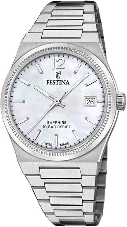 FESTINA DAMENUHR SWISS MADE RIVÉ F20035 BLAU
