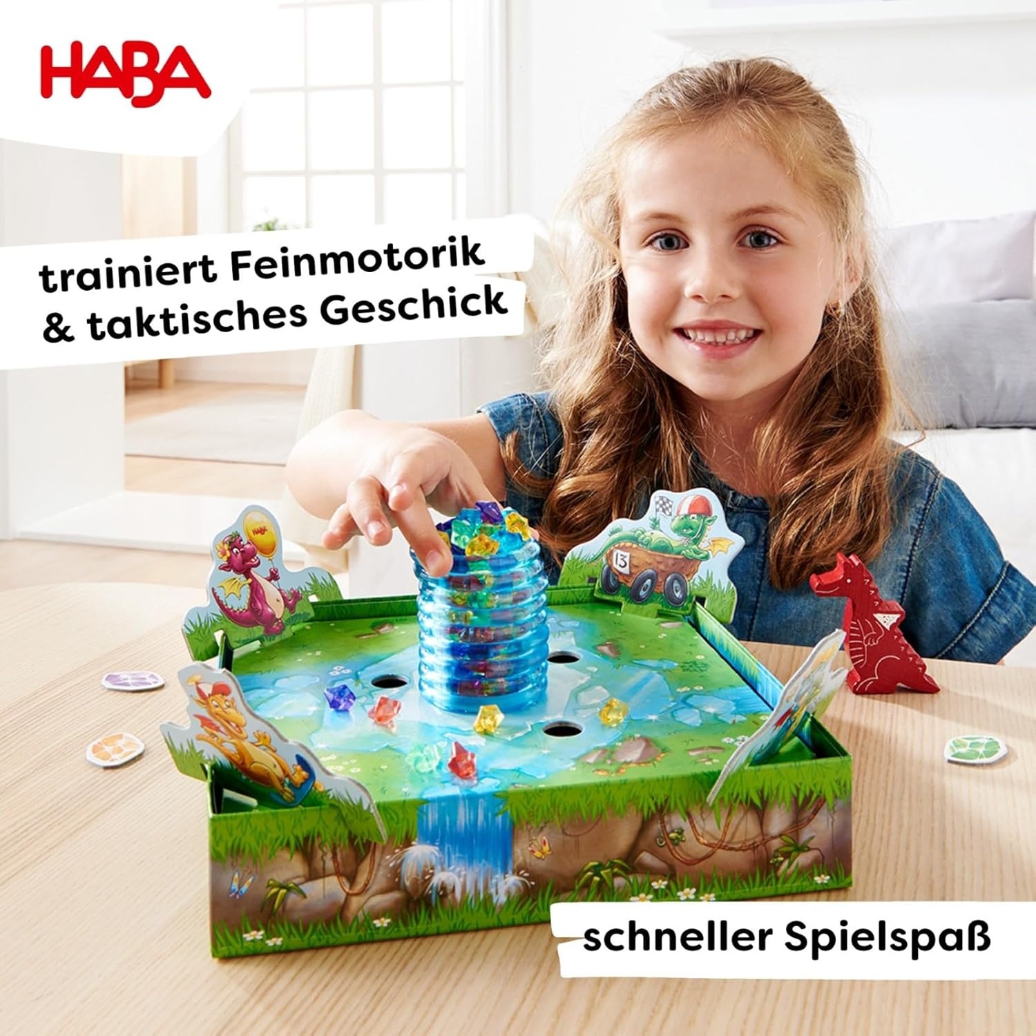 HABA Funkelschatz, Sammelspiel mit Funkelsteinen & Eisschmelz-Mechanik