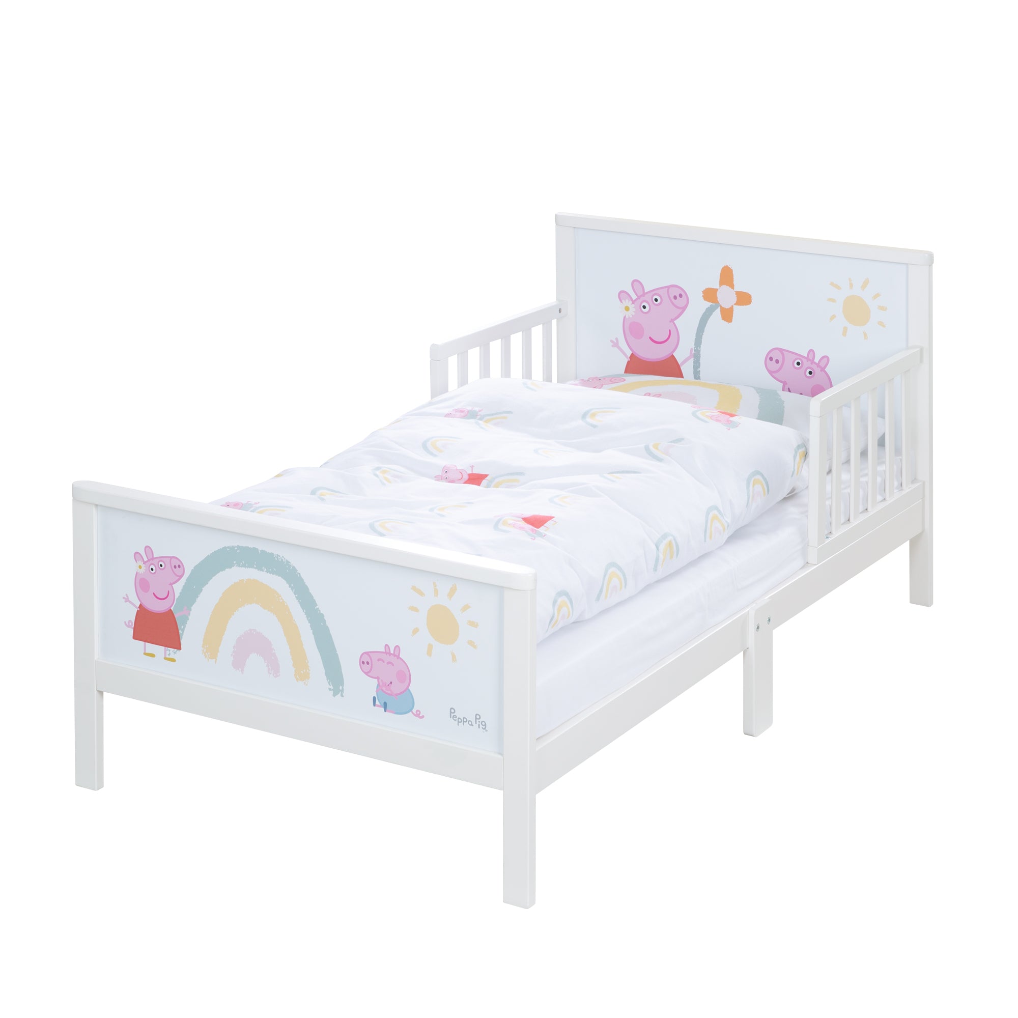 Roba 20330PP1 Komplettbett, 70x140 cm Peppa Pig weiß – Toddler Betten - Bild 6 Roba 20330PP1 Komplettbett, 70x140 cm Peppa Pig weiß – Toddler Betten - Produktbild 6