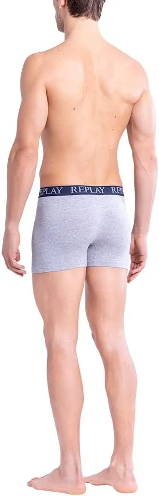 REPLAY Herren Boxershorts I101143IG – Indigo/Grau, 2er Pack Cotton-Stretch GR. L REPLAY Herren Boxershorts I101143IG – Indigo/Grau, 2er Pack Cotton-Stretch GR. L