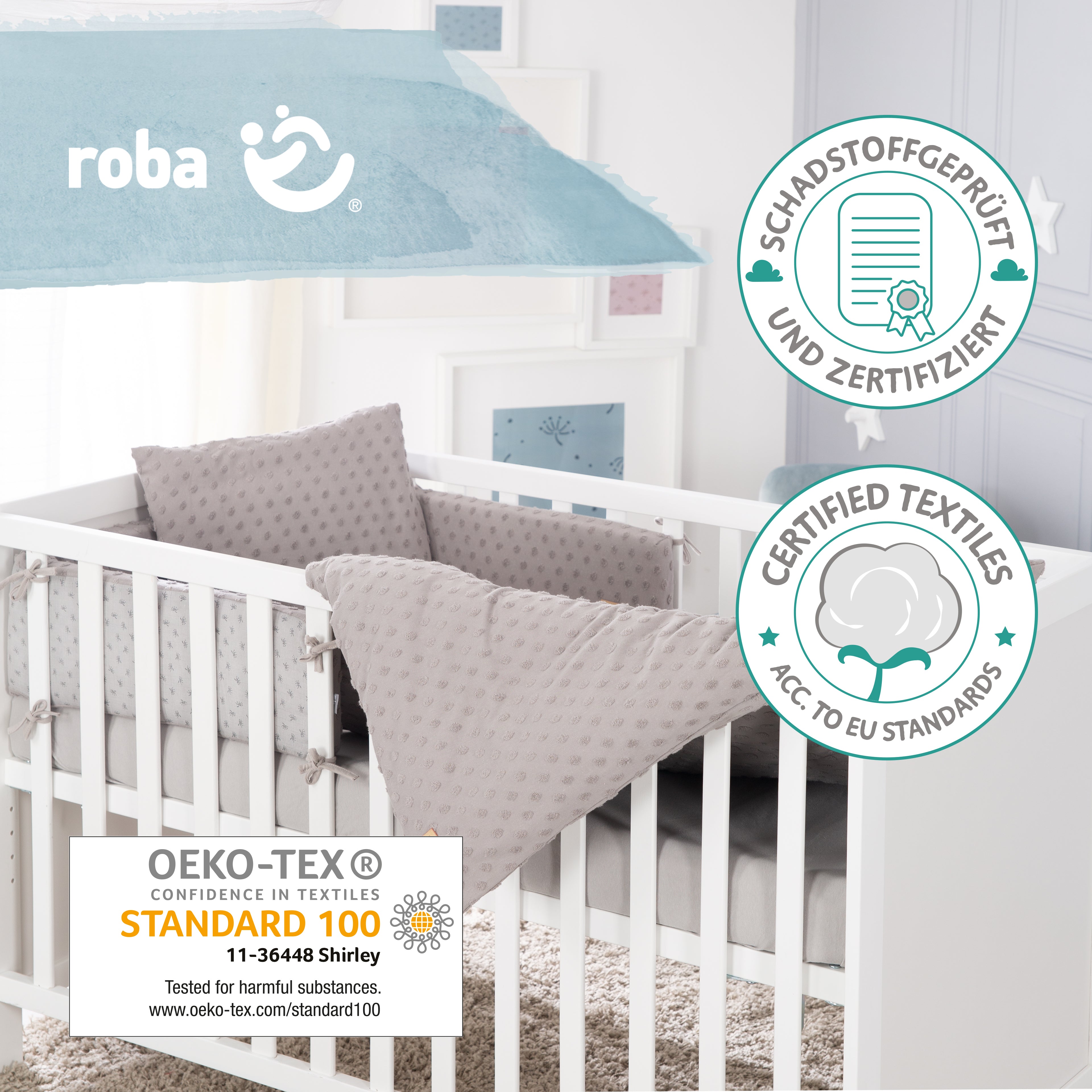 Roba 227S05T3 Geschenkset BIO-Jersey Schlafen gr grau hellgrau – Heim Textilien - Bild 3 Roba 227S05T3 Geschenkset BIO-Jersey Schlafen gr grau hellgrau – Heim Textilien - Produktbild 3