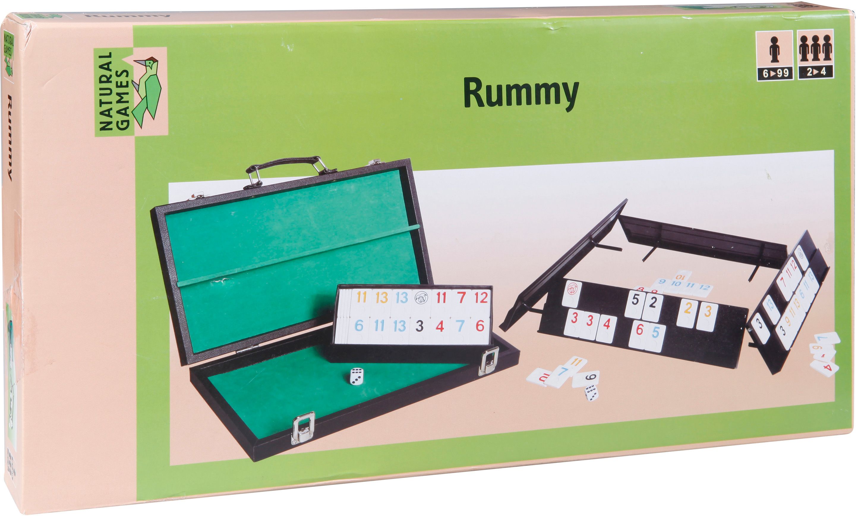Natural, Games, Rummy, im, Koffer, 106, Steine