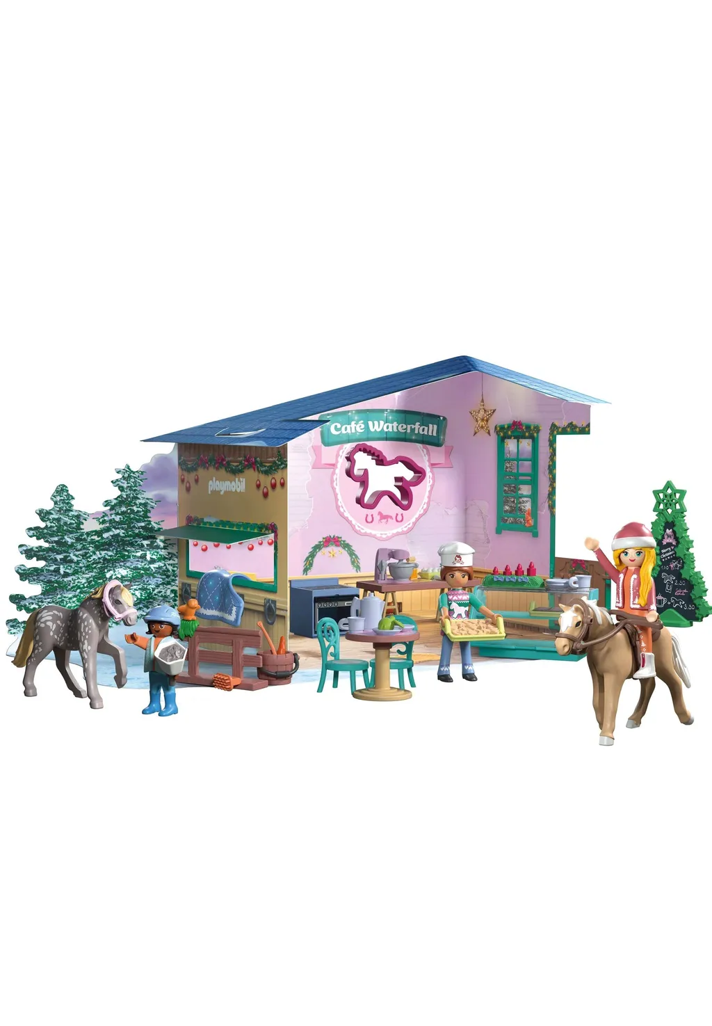 PLAYMOBIL 71952 Adventskalender: Weihnachtsbacken im Reitercafé