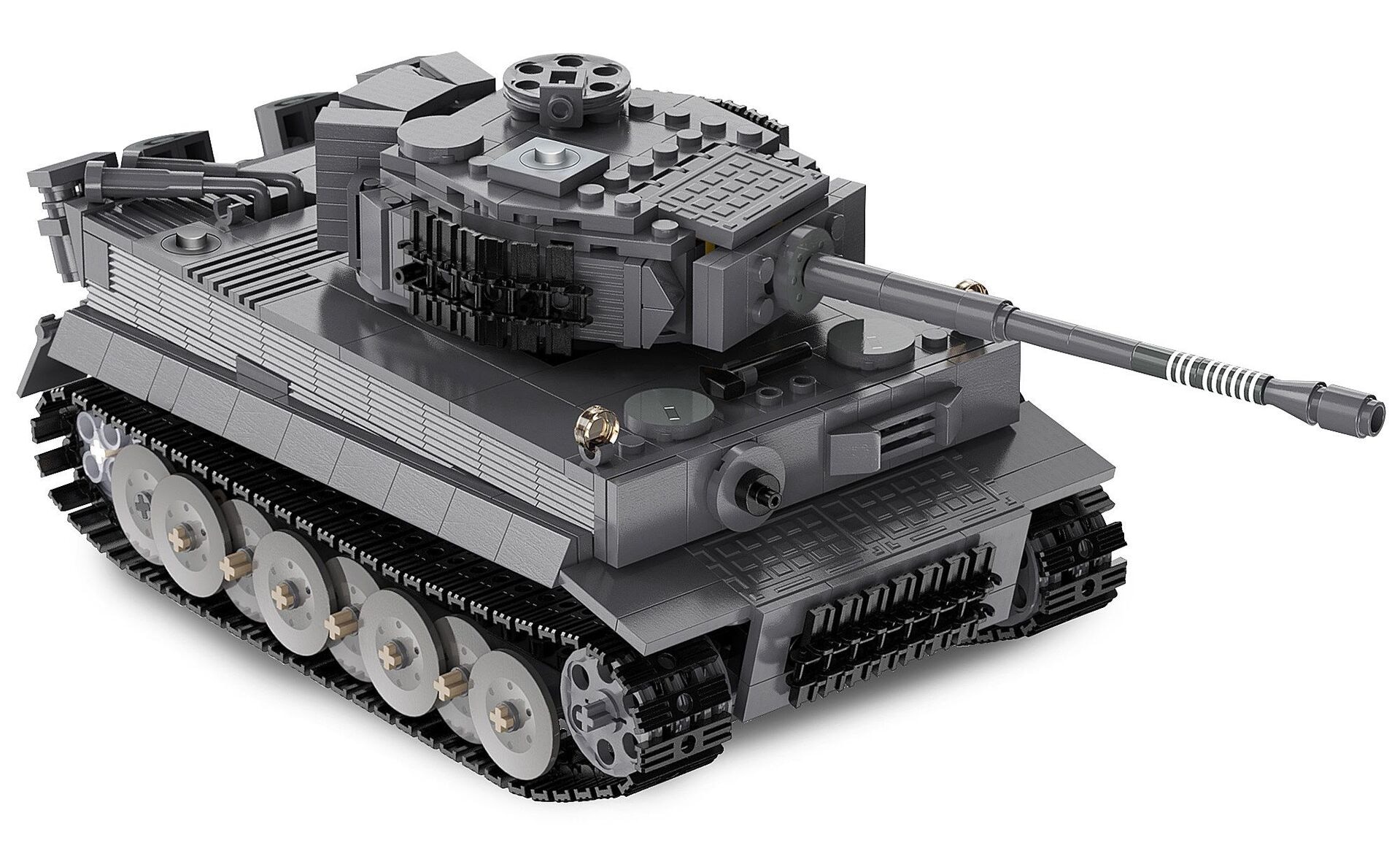 CaDA Panzer Tiger 1:35 grau 2,4GHz Bricks - Jamara e.K. - JAMARA 402894 Produktfoto - Jamara e.K. - CaDA Panzer Tiger 1:35 grau 2,4GHz Bricks - Modell JAMARA 402894