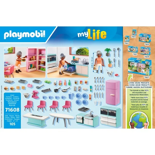 PLAYMOBIL 71608 Küche Mit Essplatz